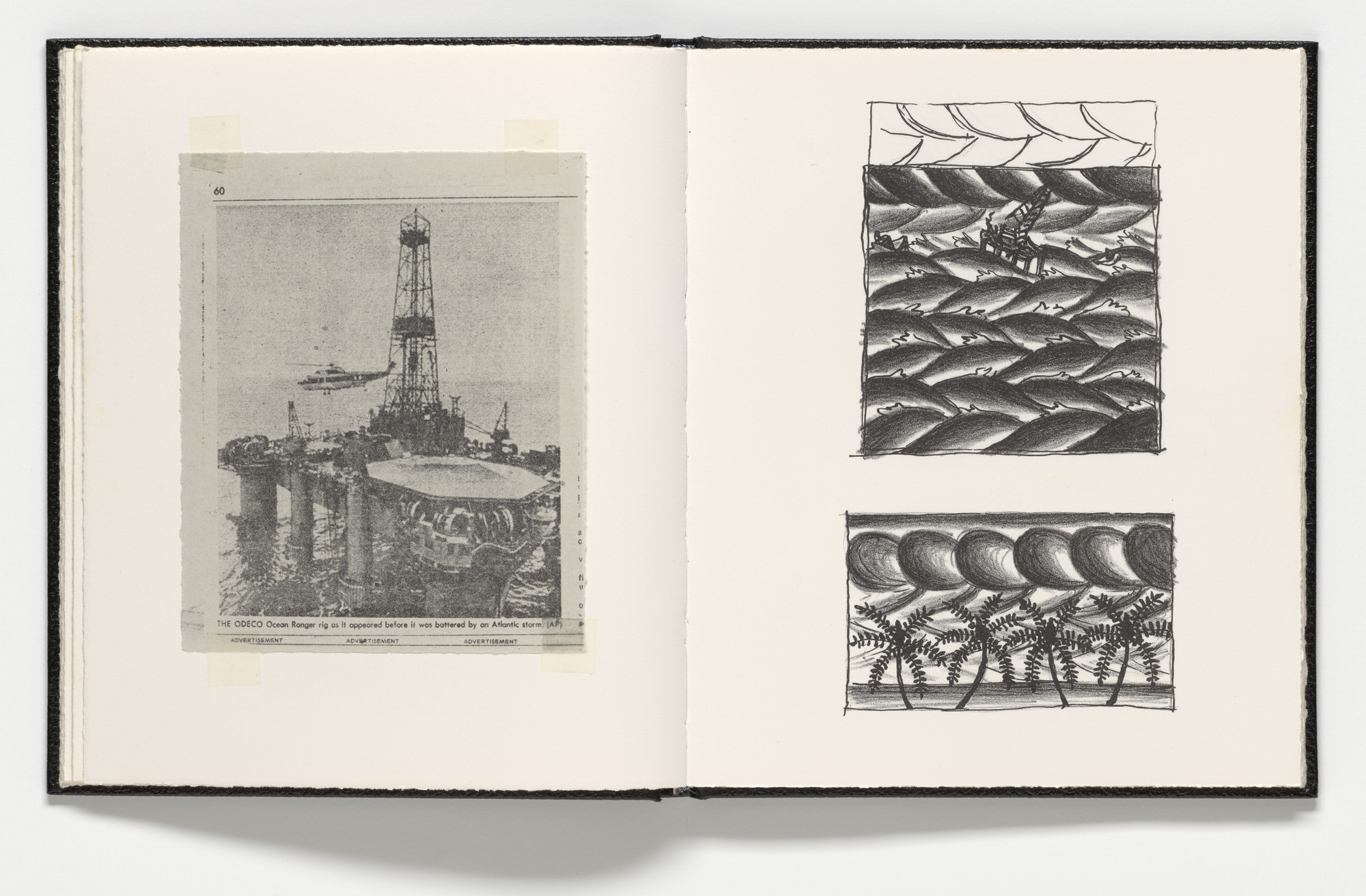 Roger Brown. Double page plate (folios 9 [verso] and 10) from Sketchbook 1982. 1983