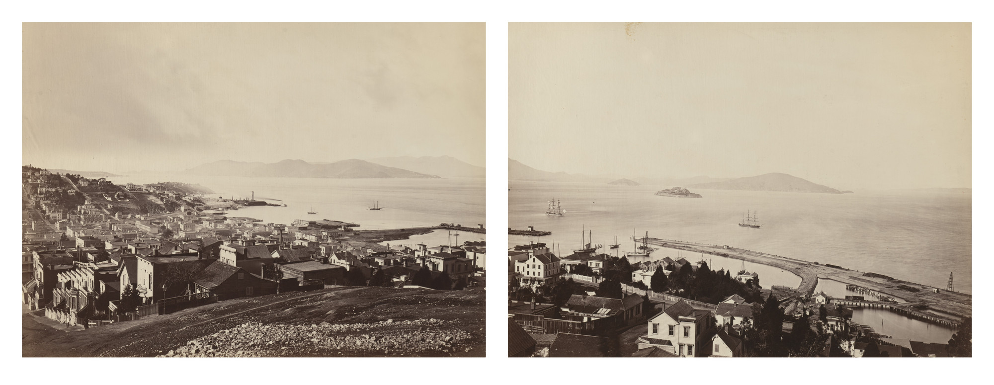 Carleton E. Watkins. San Francisco from Telegraph Hill: The Golden Gate and Alcatraz and the Bay. c. 1875
