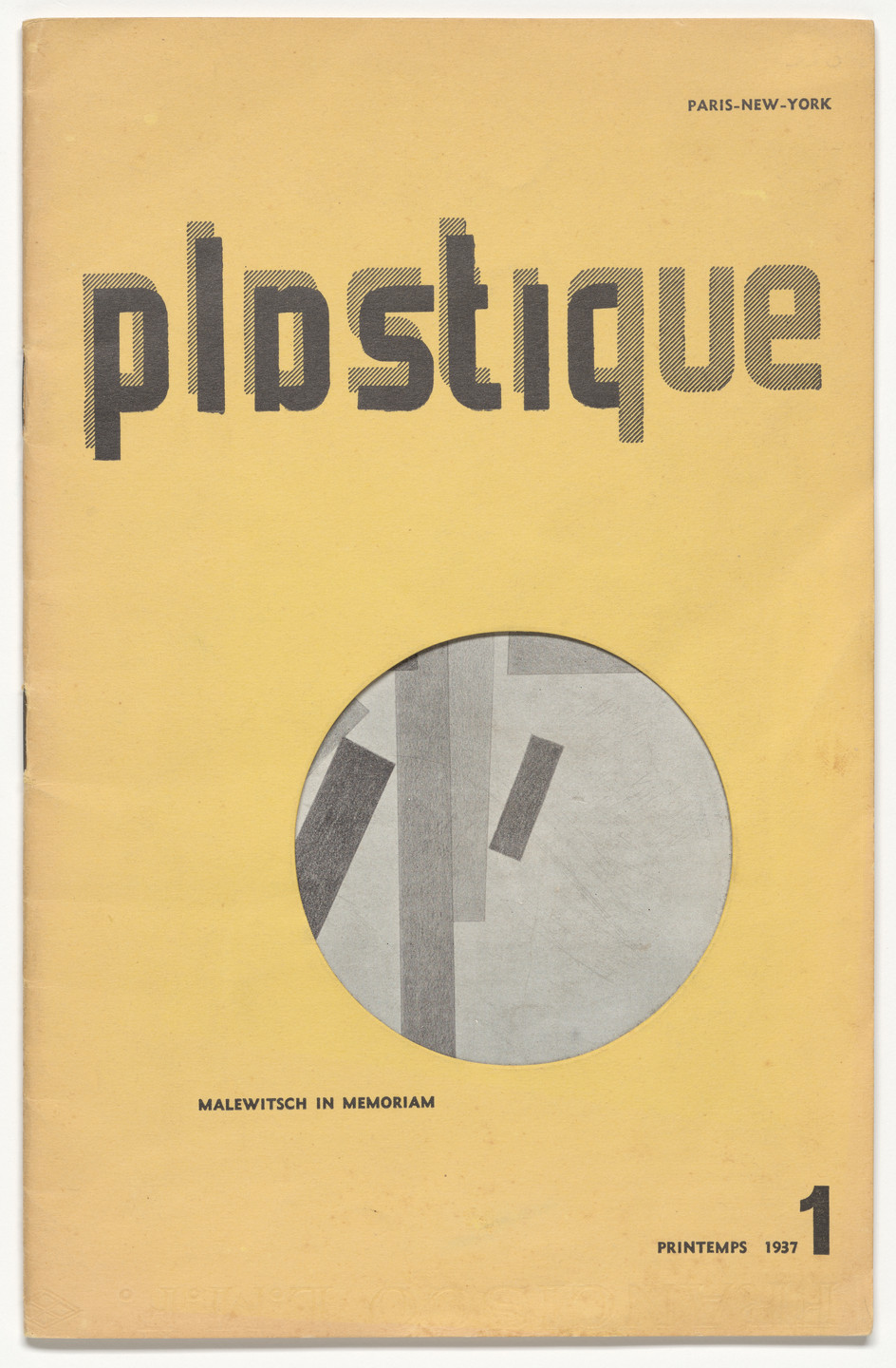 Various Artists, Sophie Taeuber-Arp, César Domela-Nieuwenhuis, Jean (Hans) Arp, George L. K. Morris. Plastique, no. 1. 1937