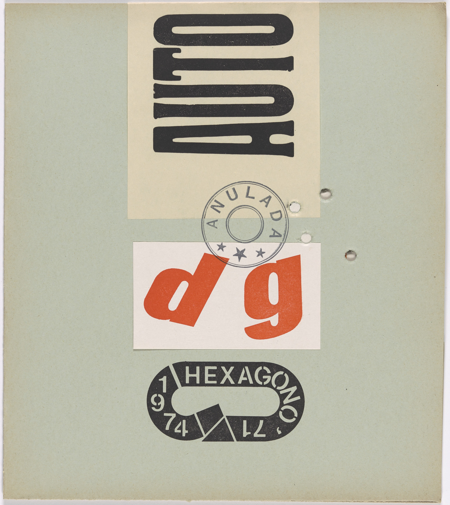 Edgardo Antonio Vigo. Hexagano '71, dg