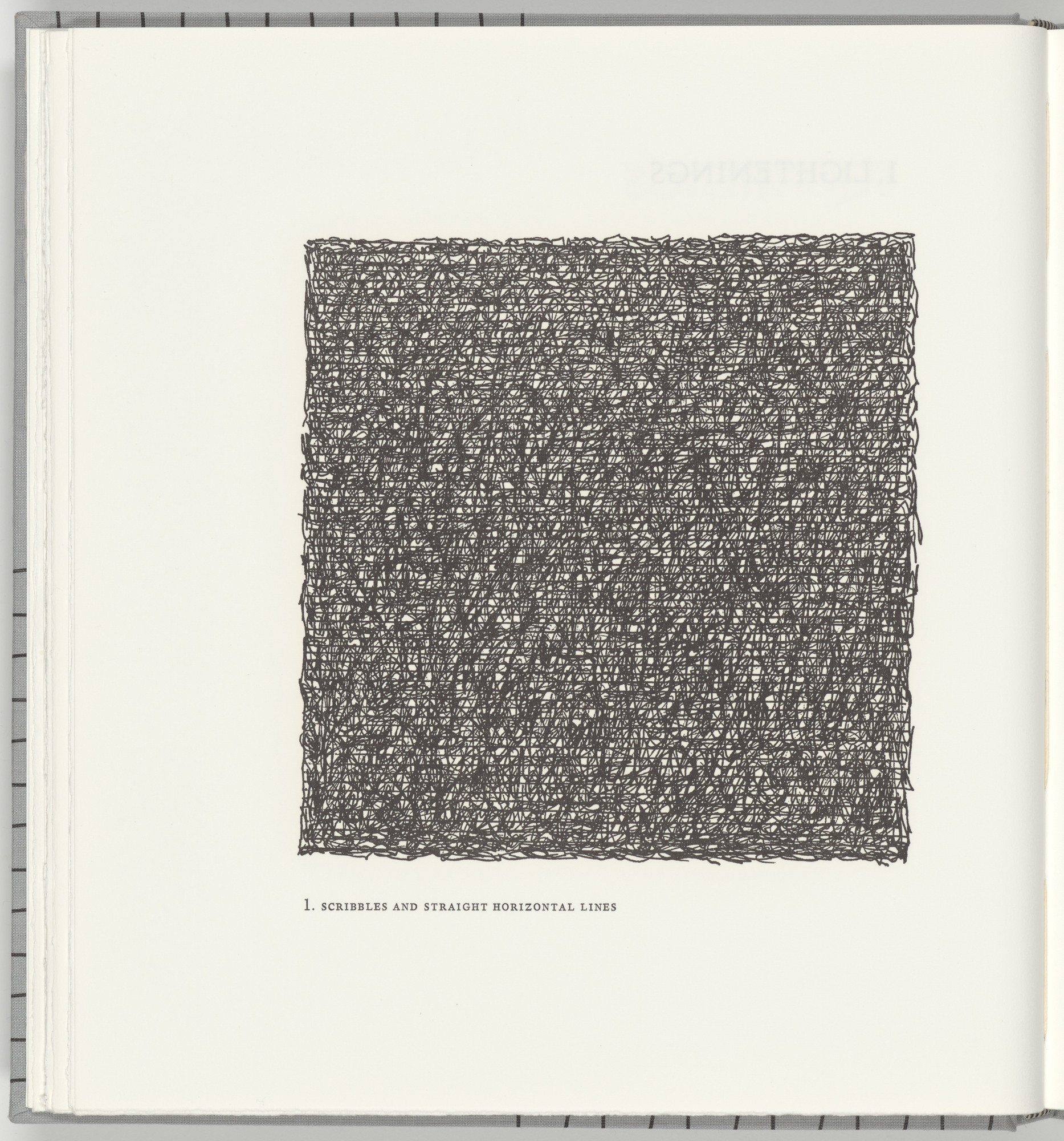Sol LeWitt. Scribbles and Straight Horizontal Lines (plate 1) from Squarings