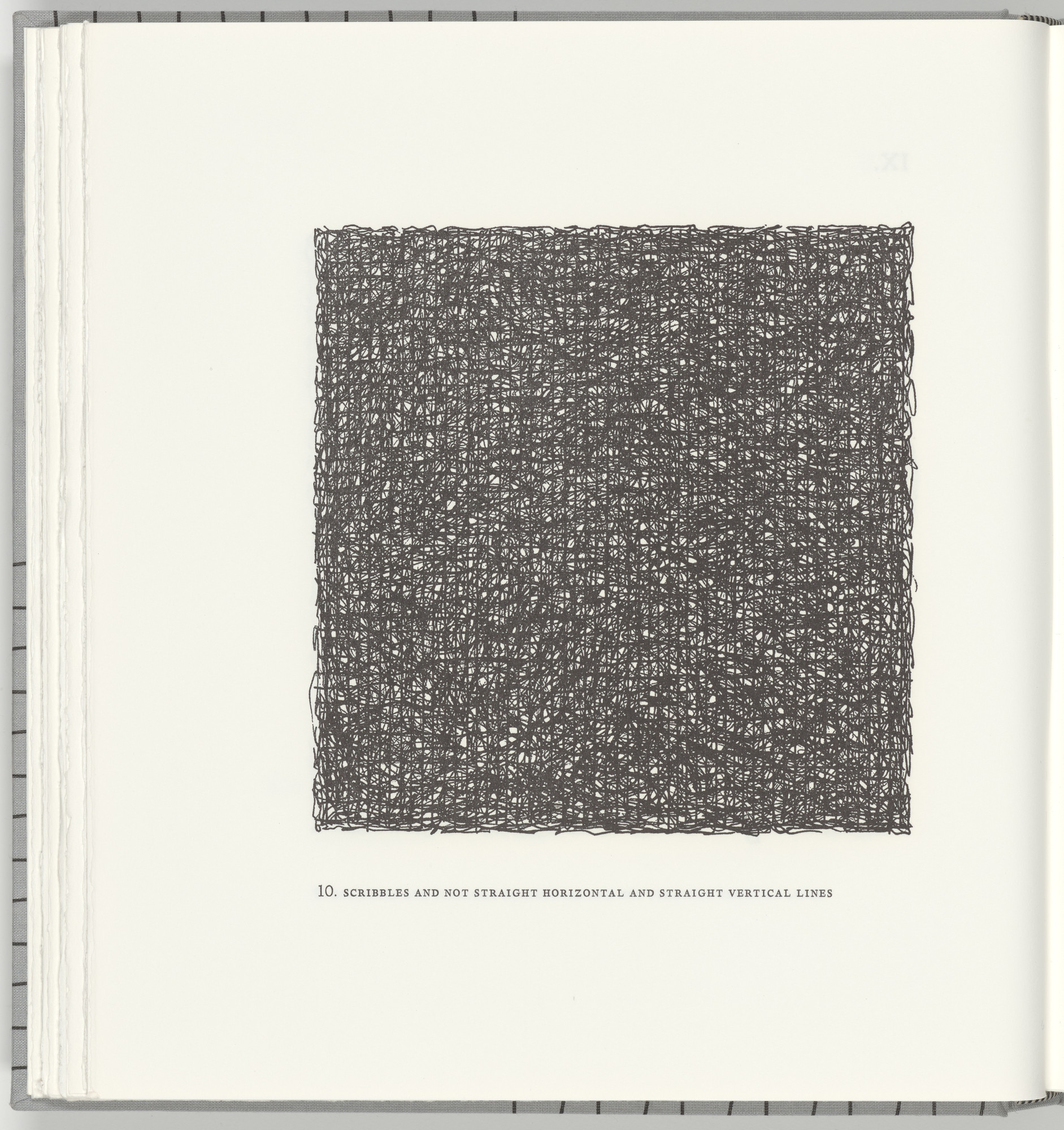 Sol LeWitt. Scribbles and Not Straight Horizontal and Straight Vertical Lines (plate 10) from Squarings