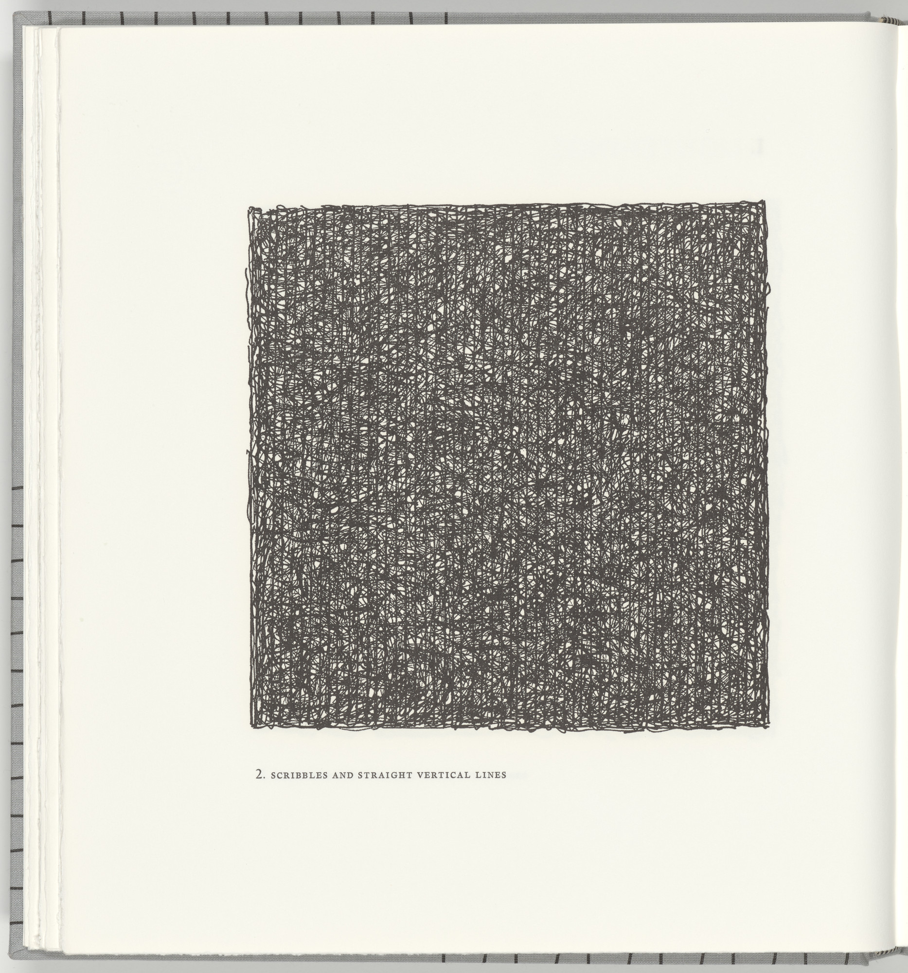 Sol LeWitt. Scribbles and Straight Vertical Lines (plate 2) from Squarings