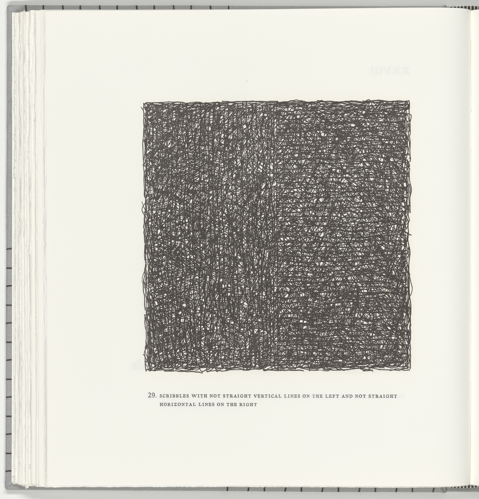 Sol LeWitt. Scribbles with Not Straight Vertical Lines on the Left and Not Straight Horizontal Lines on the Right (plate 29) from Squarings