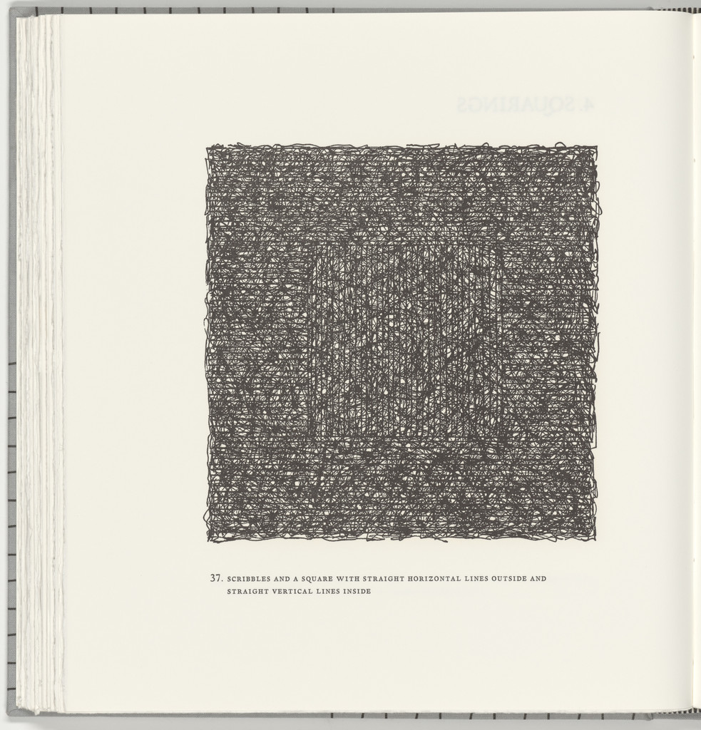 Scribbles and a Square with Straight Horizontal Lines Outside and Straight Vertical Lines Inside (plate 37) from Squarings