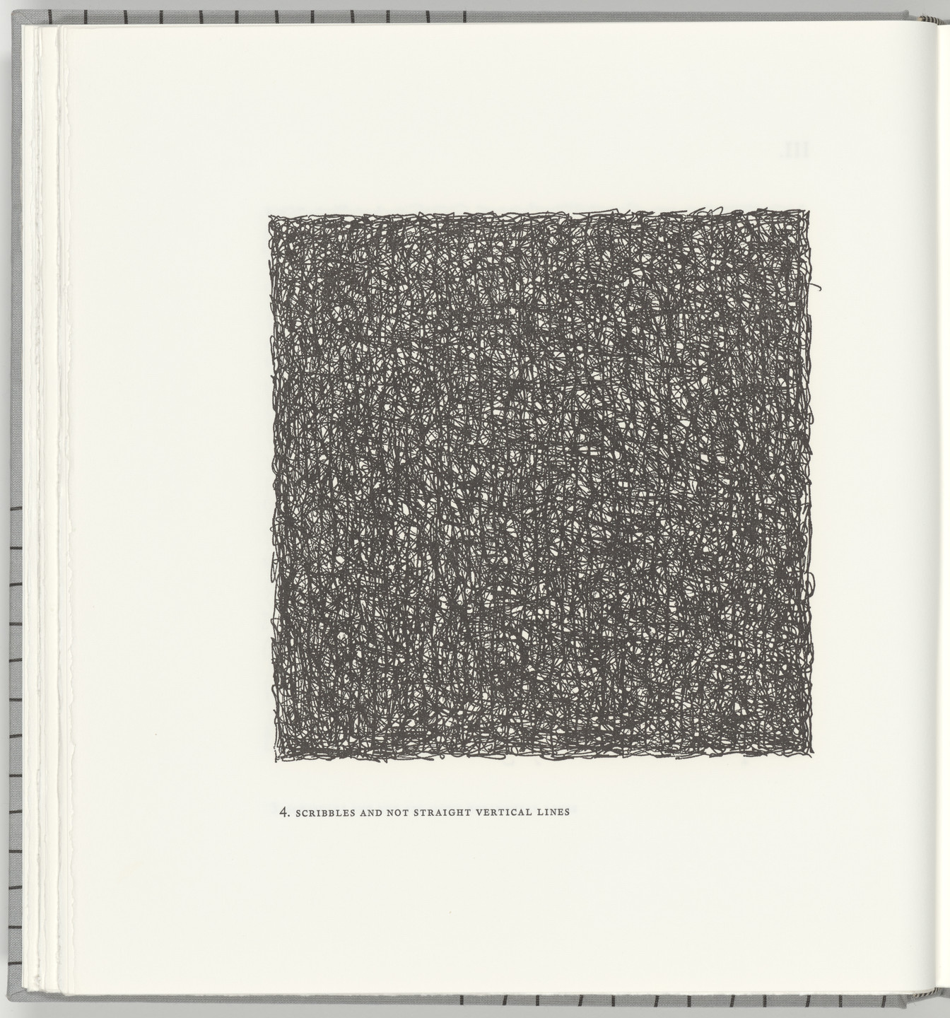 Sol LeWitt. Scribbles and Not Straight Vertical Lines (plate 4) from Squarings. 2003