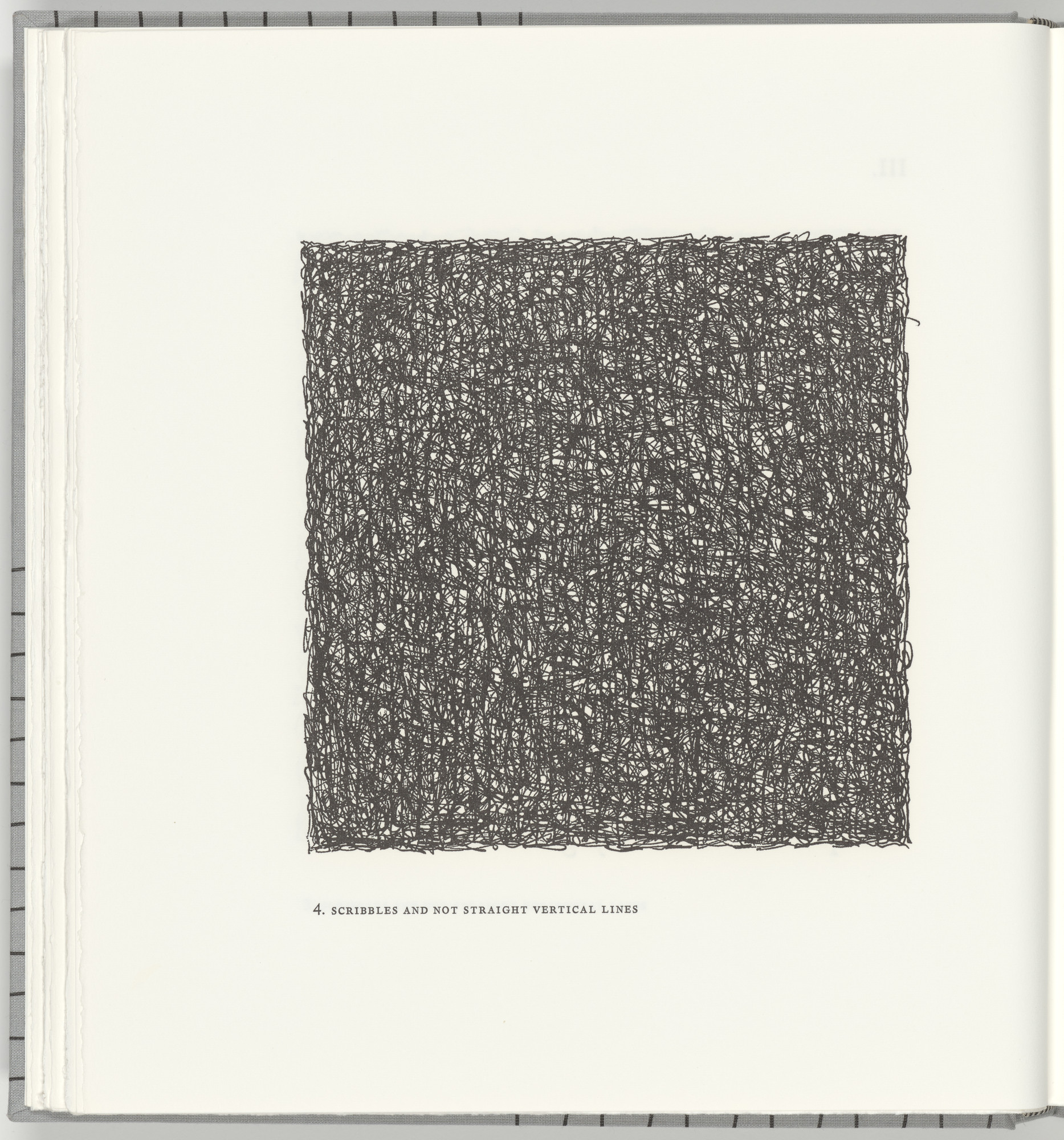 Sol LeWitt. Scribbles and Not Straight Vertical Lines (plate 4) from Squarings