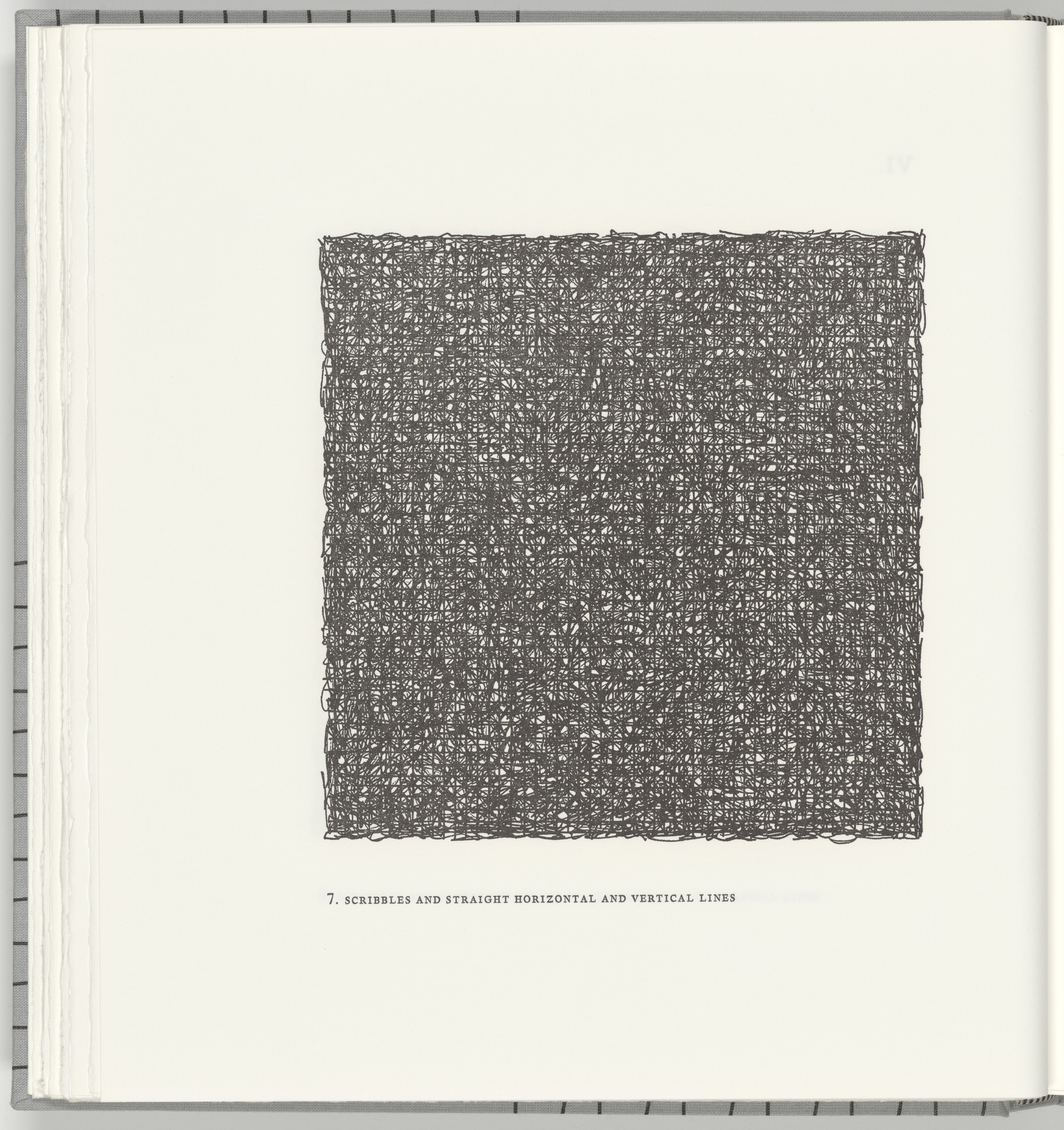 Sol LeWitt. Scribbles and Straight Horizontal and Vertical Lines (plate 7) from Squarings