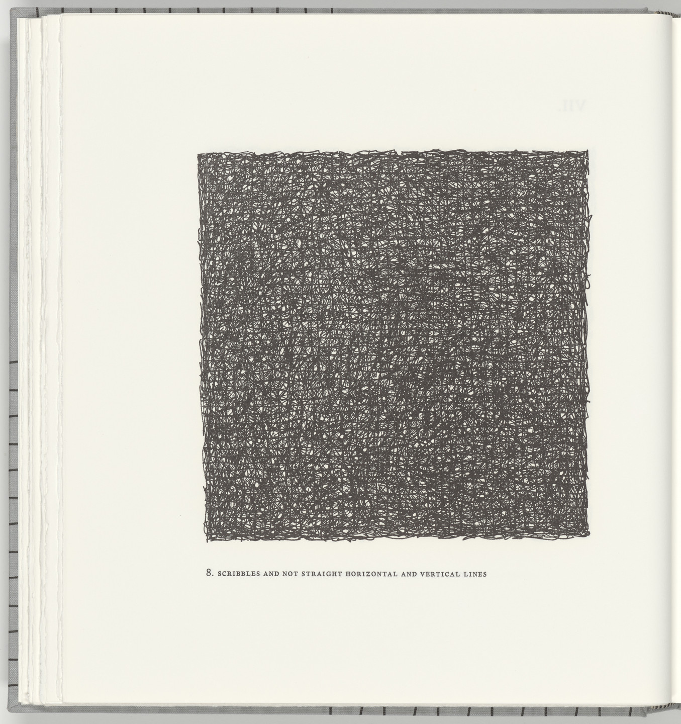 Sol LeWitt. Scribbles and Not Straight Horizontal and Vertical Lines (plate 8) from Squarings. 2003