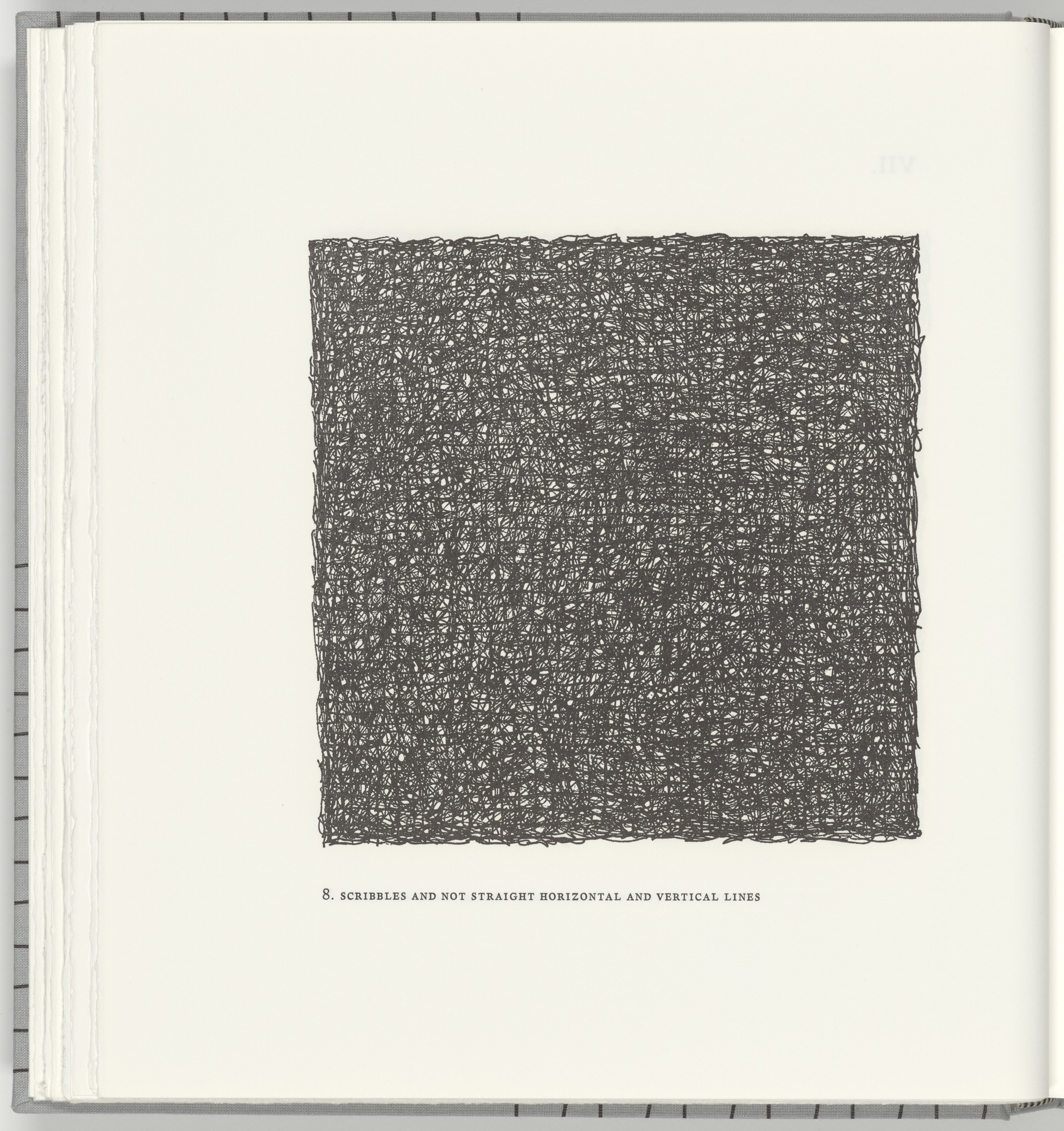 Sol LeWitt. Scribbles and Not Straight Horizontal and Vertical Lines (plate 8) from Squarings