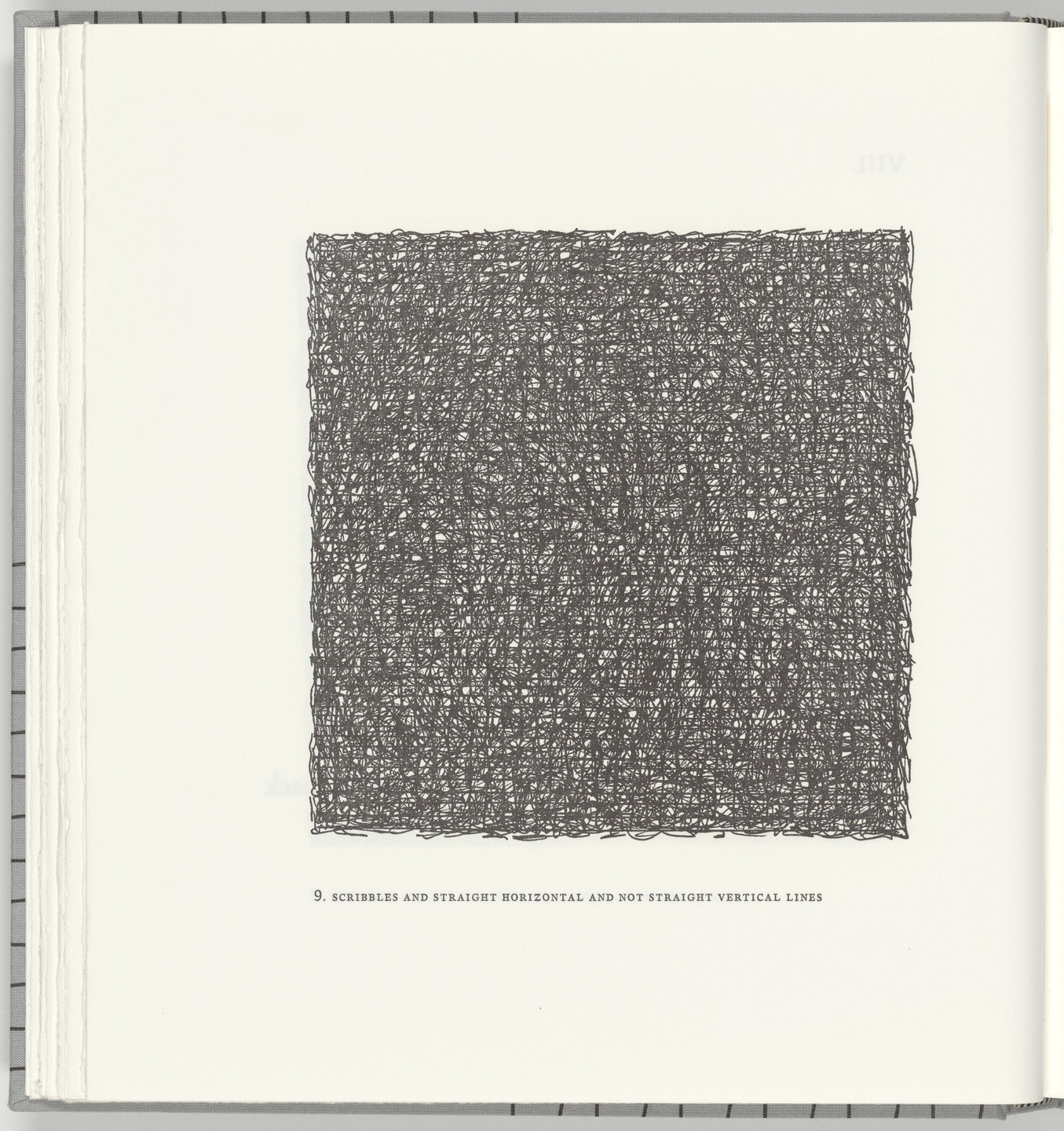 Sol LeWitt. Scribbles and Straight Horizontal and Not Straight Vertical Lines (plate 9) from Squarings. 2003