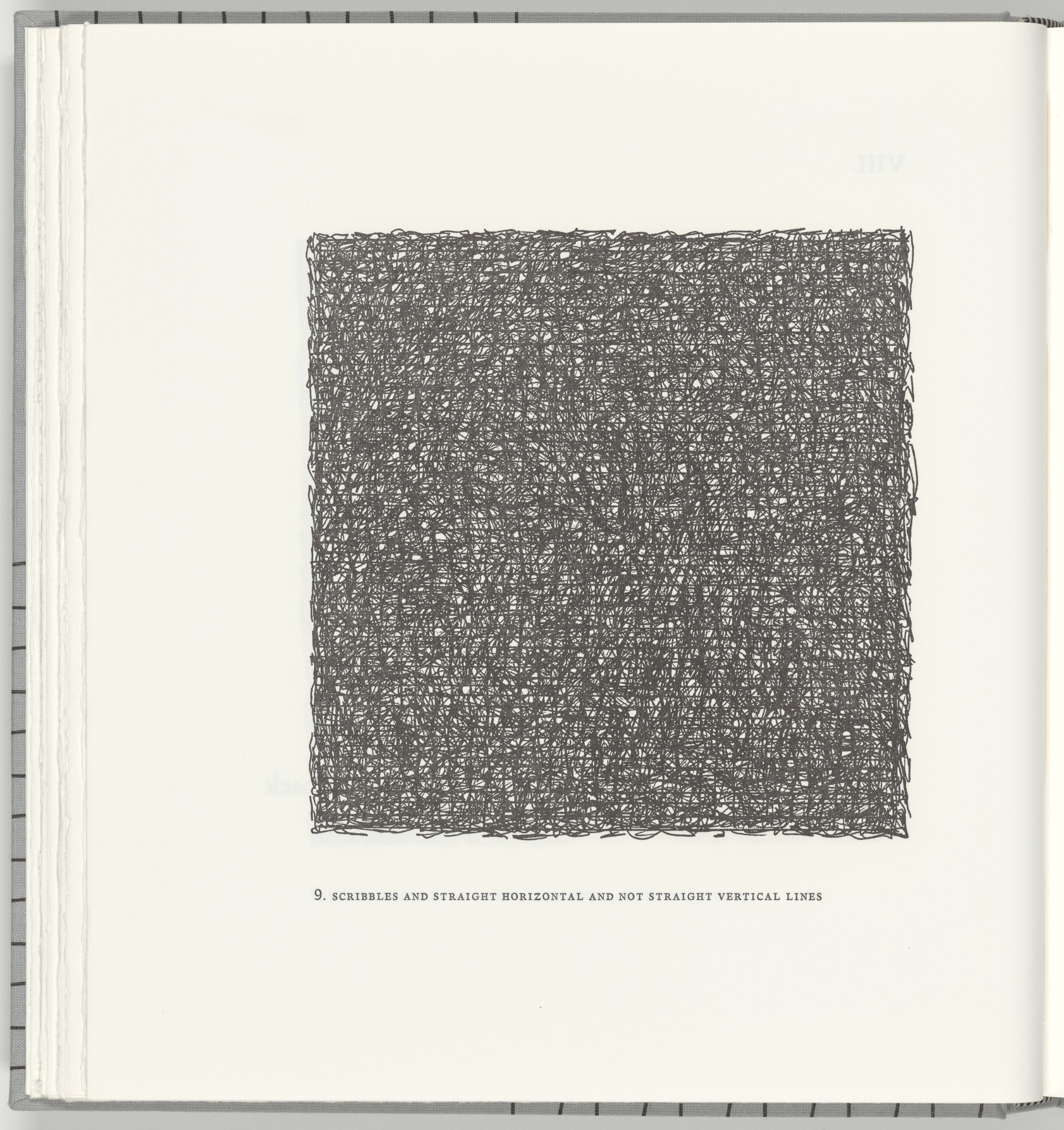 Sol LeWitt. Scribbles and Straight Horizontal and Not Straight Vertical Lines (plate 9) from Squarings
