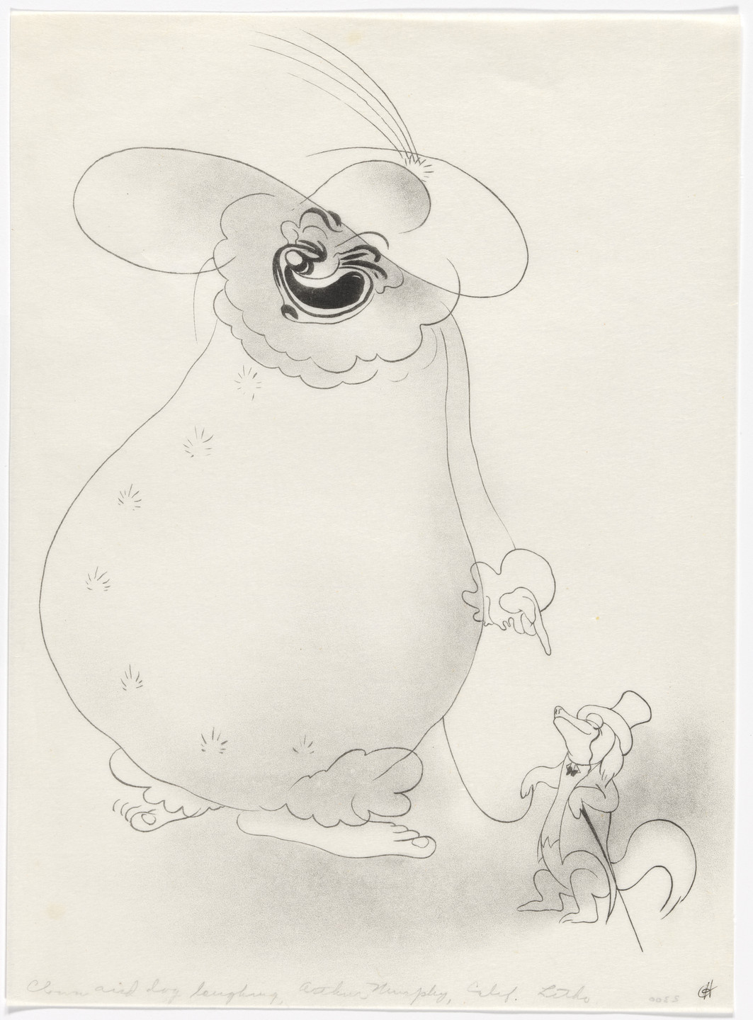 Arthur Murphy. Clown and Dog Laughing. c. 1935–43