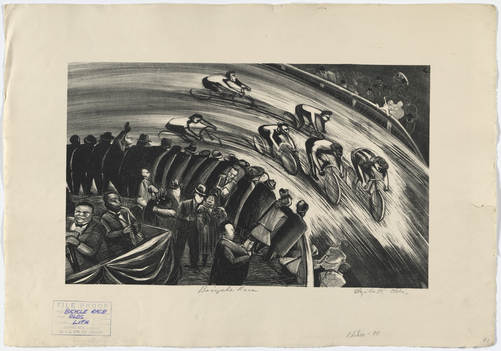 Elizabeth Olds. Bicycle Race. c. 1935–43