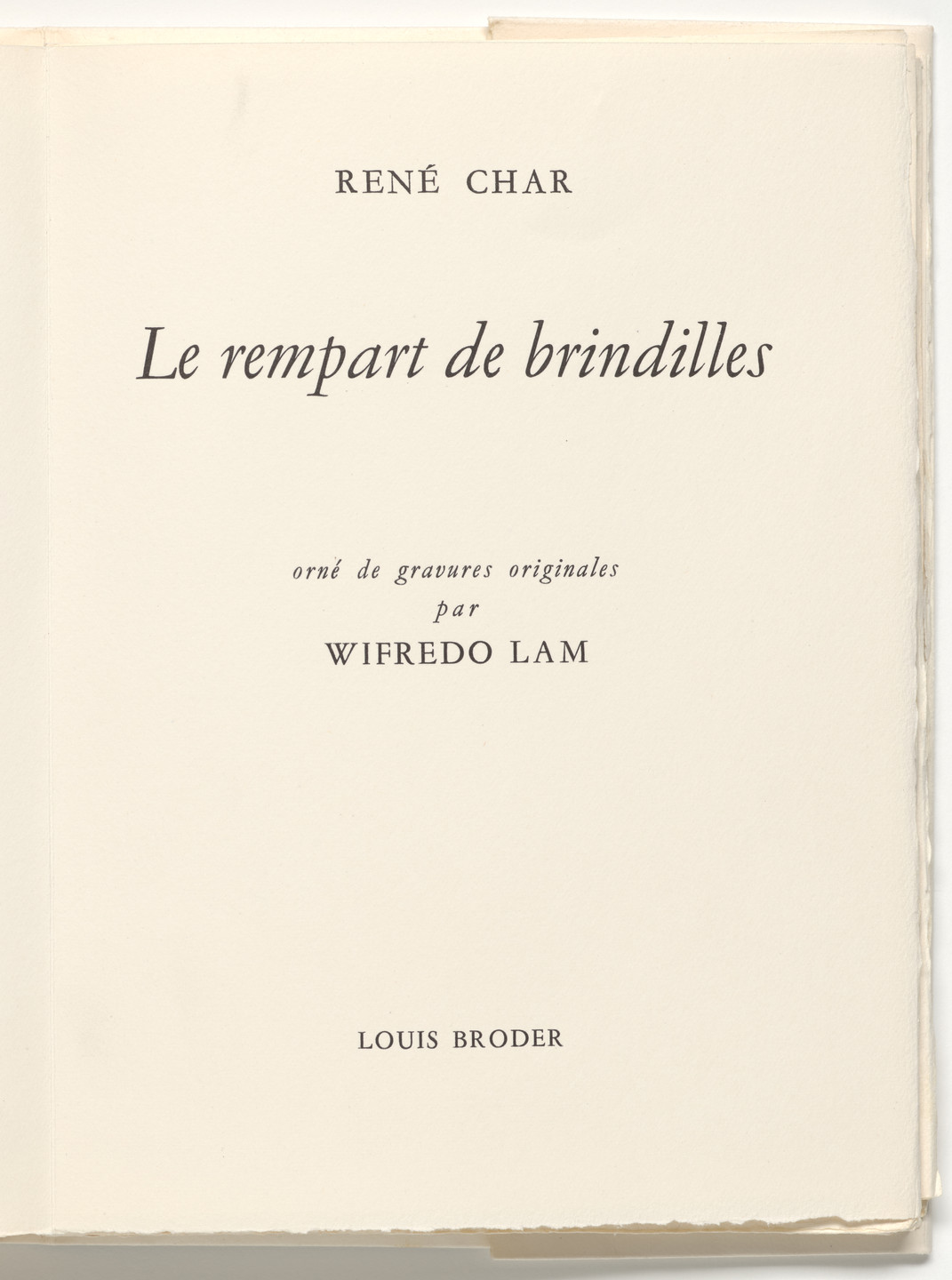 Wifredo Lam. Le Rempart de brindilles (The Rampart of Twigs). 1953