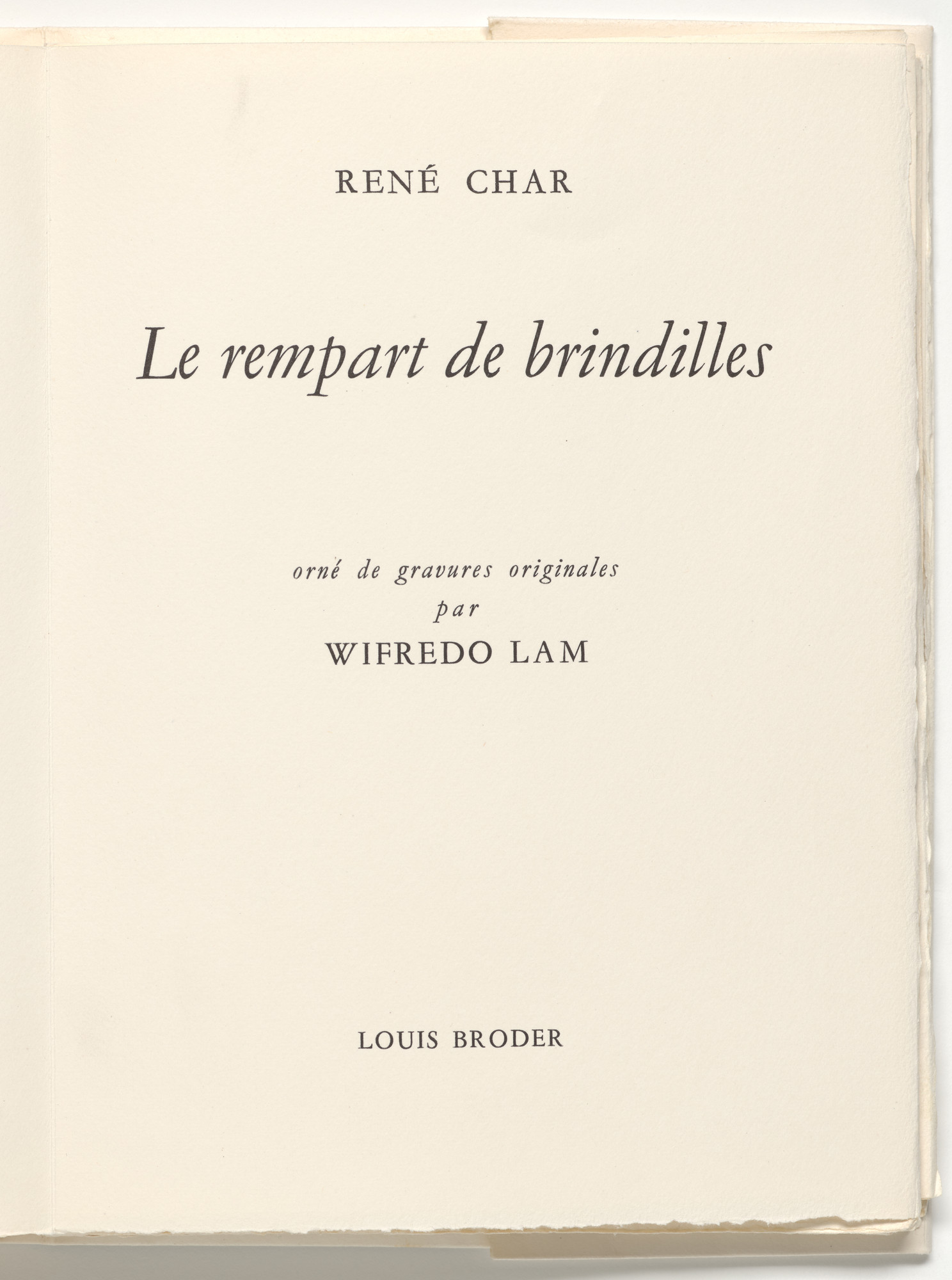 Wifredo Lam. Le Rempart de brindilles (The Rampart of Twigs)