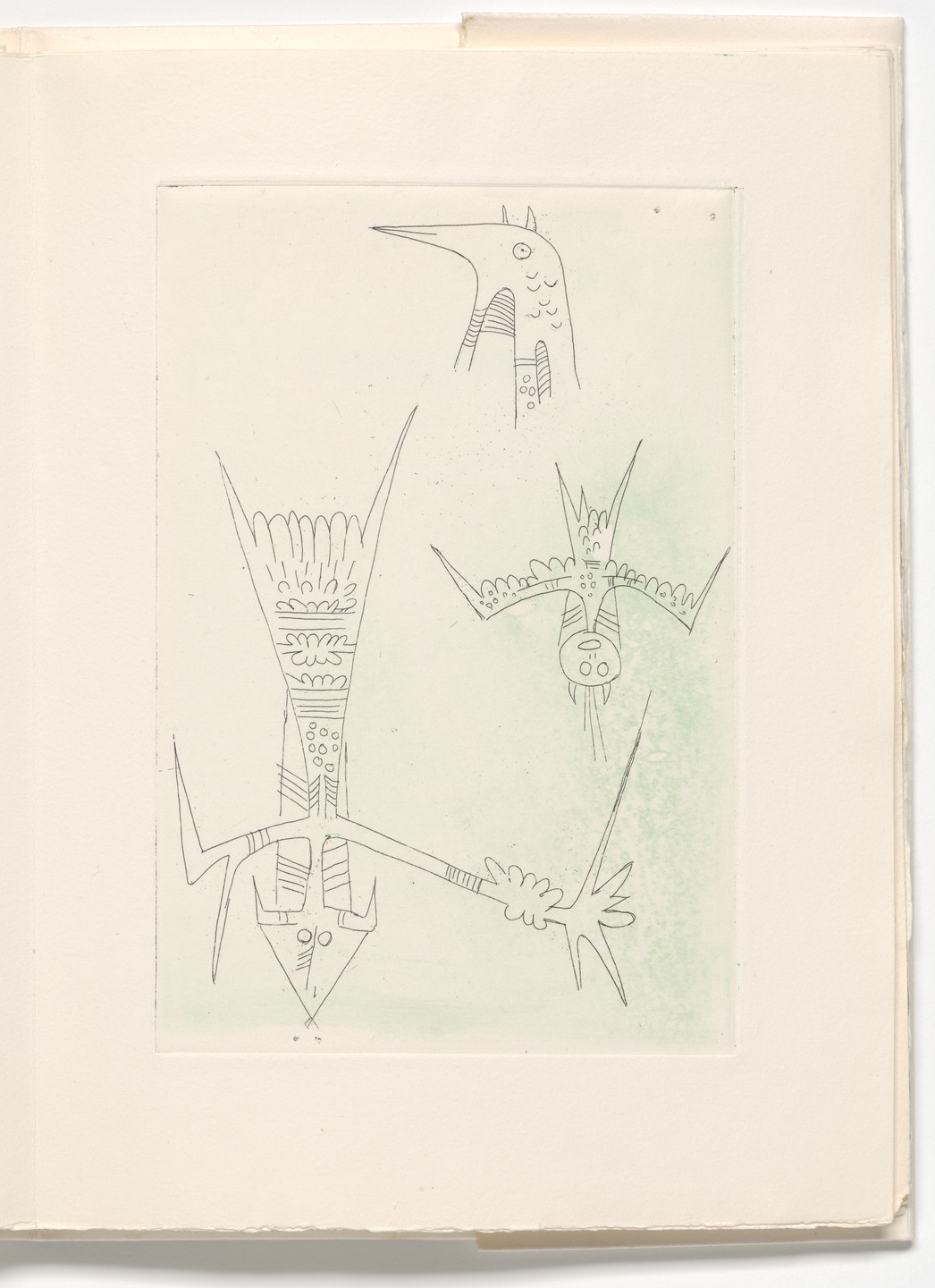 Wifredo Lam. Plate (page 25) from Le Rempart de brindilles (The Rampart of Twigs). 1953