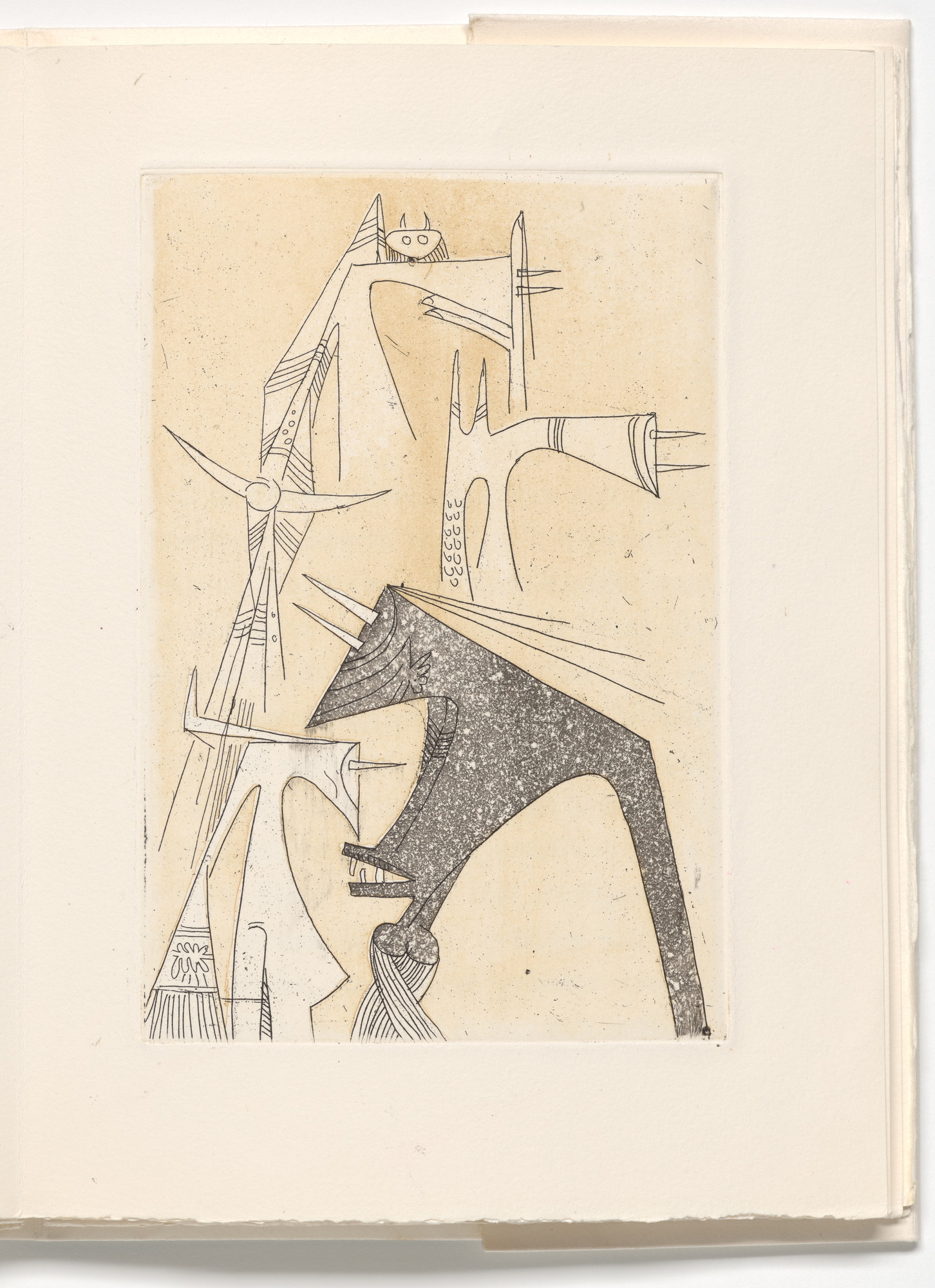 Wifredo Lam. Plate (page 33) from Le Rempart de Brindilles (The Rampart of Twigs)