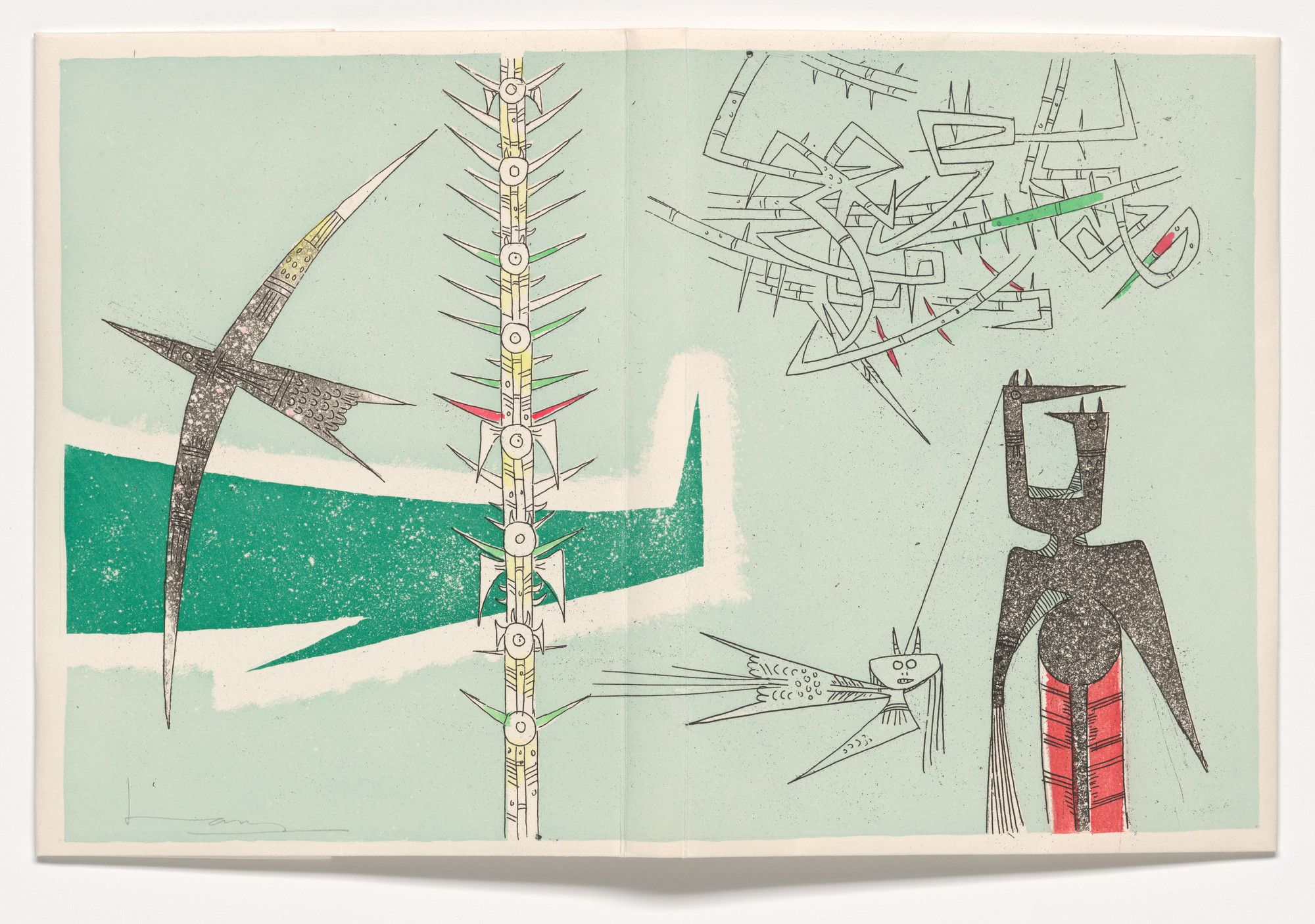 Wifredo Lam. Wrapper from Le Rempart de brindilles (The Rampart of Twigs). 1953