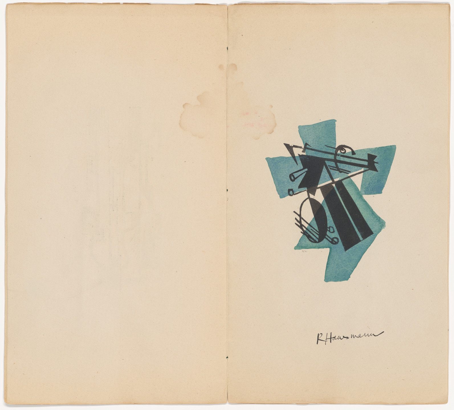 Raoul Hausmann. Plate (folio 5) from Material der Malerei Plastik Architektur. 1918