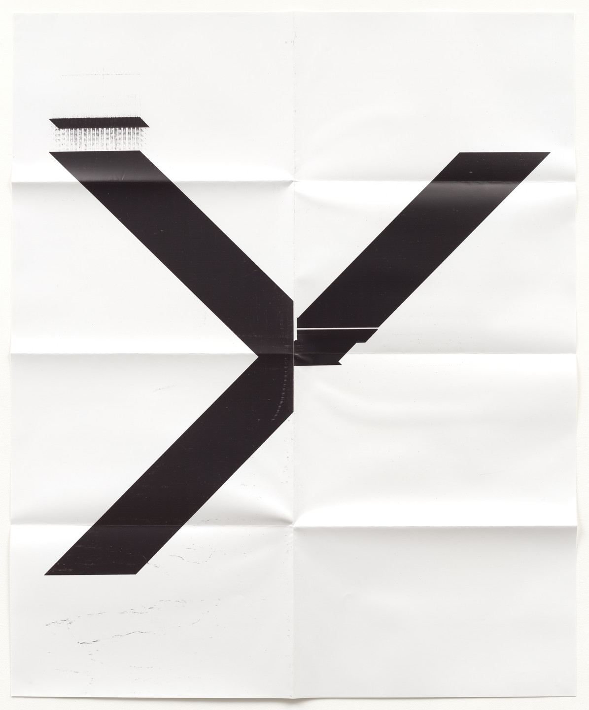 Wade Guyton. X Poster (Untitled, 2007, Epson UltraChrome inkjet on linen, 84 x 69 inches, WG1211). 2019