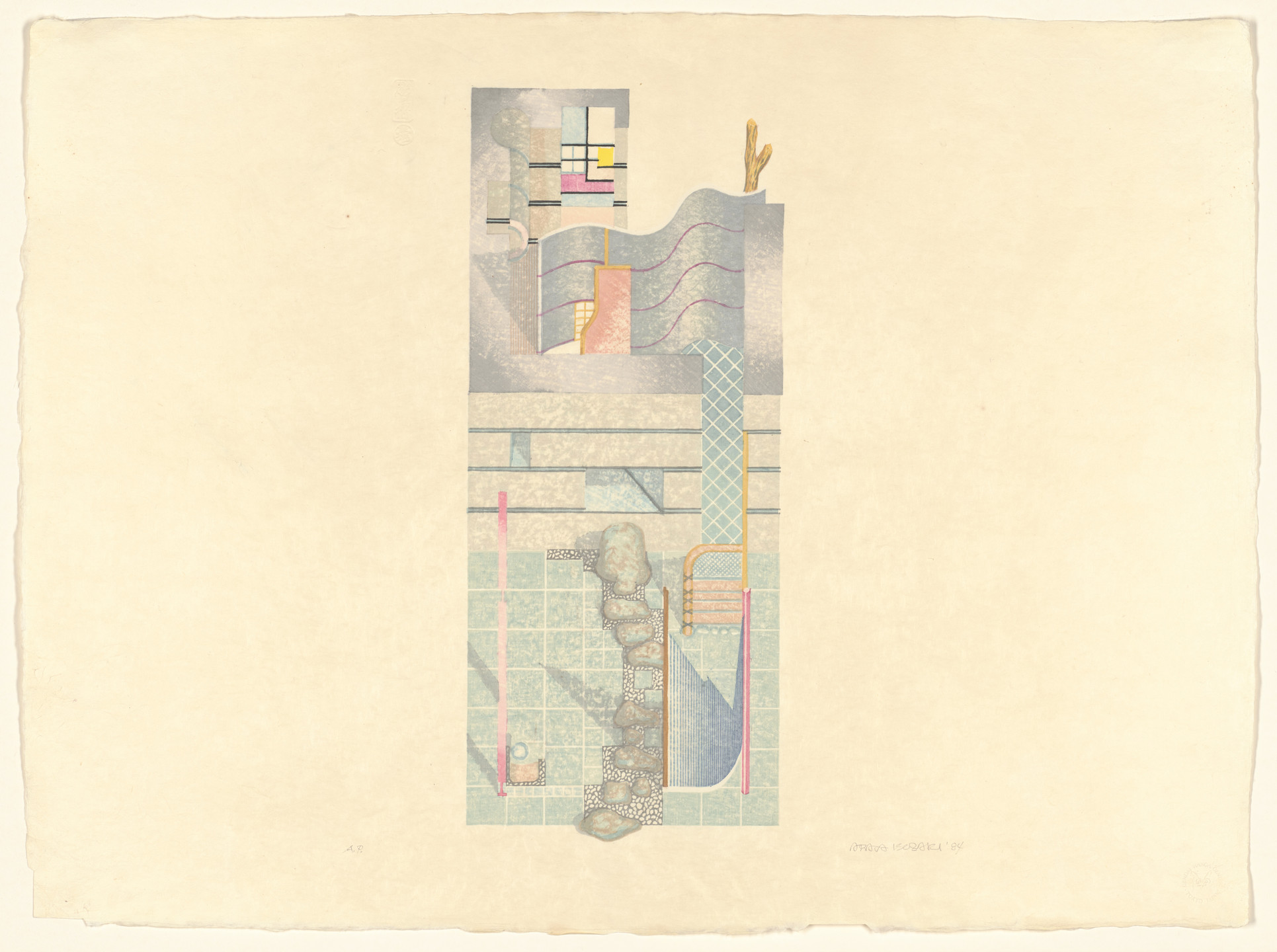 Arata Isozaki. Thatched Hut Folly project. 1984