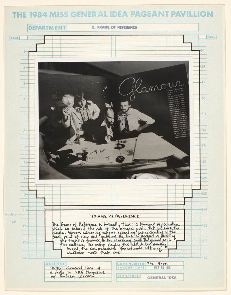5. Frame of Reference: Frame of Reference, General Idea, 1975