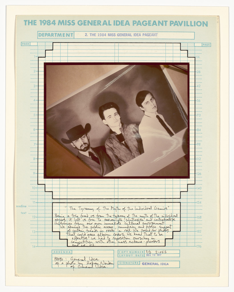 2. The 1984 Miss General Idea Pageant: The Tyranny of the Myth of the Individual Genius, General Idea, 1977