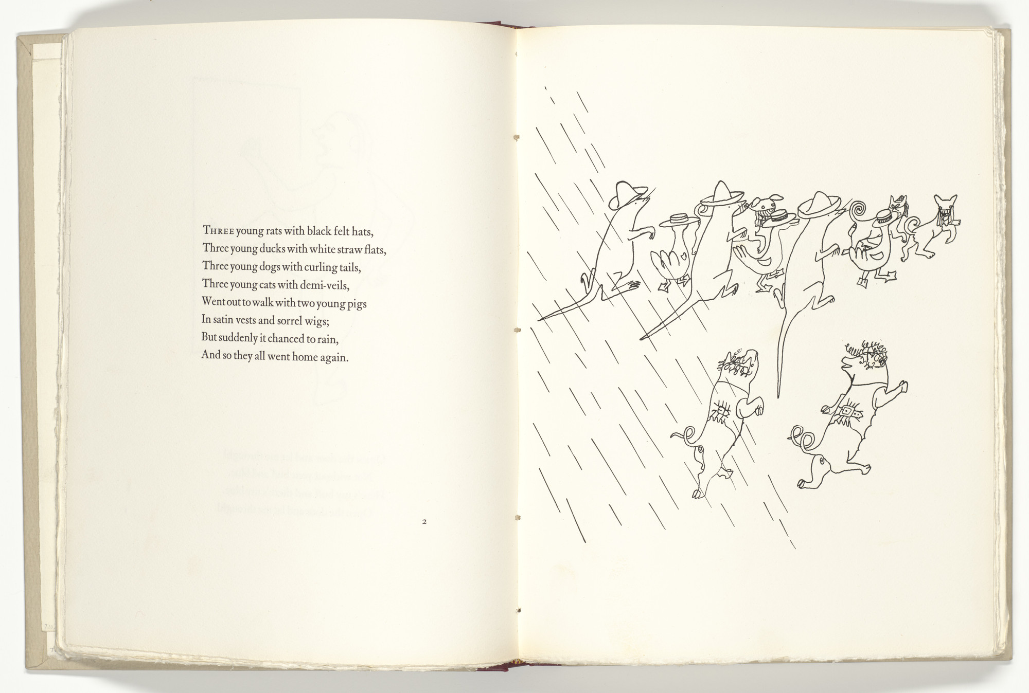 Alexander Calder. Plate (page 3) from Three Young Rats and Other Rhymes