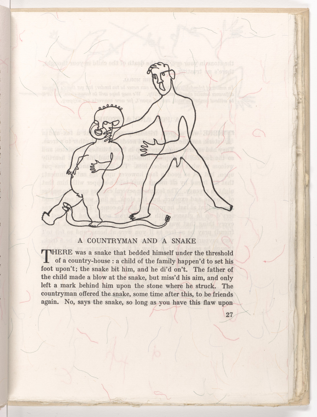 Alexander Calder. Headpiece (page 27) from Fables of Aesop. 1931