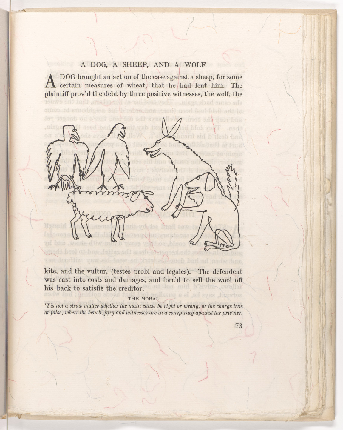 Alexander Calder. In-text plate (page 73) from Fables of Aesop. 1931