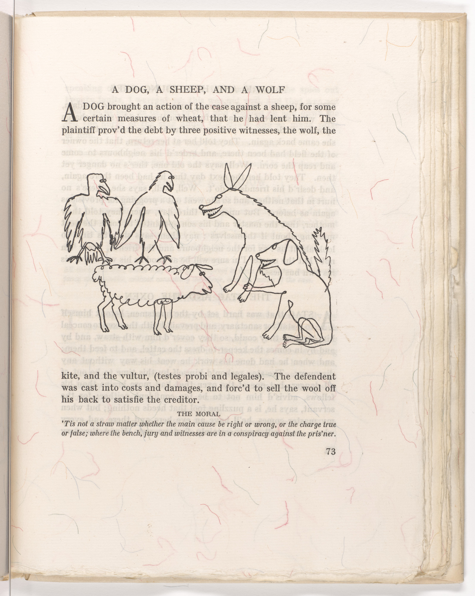 Alexander Calder. In-text plate (page 73) from Fables of Aesop