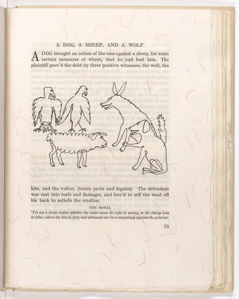 In-text plate (page 73) from Fables of Aesop, Alexander Calder, 1931