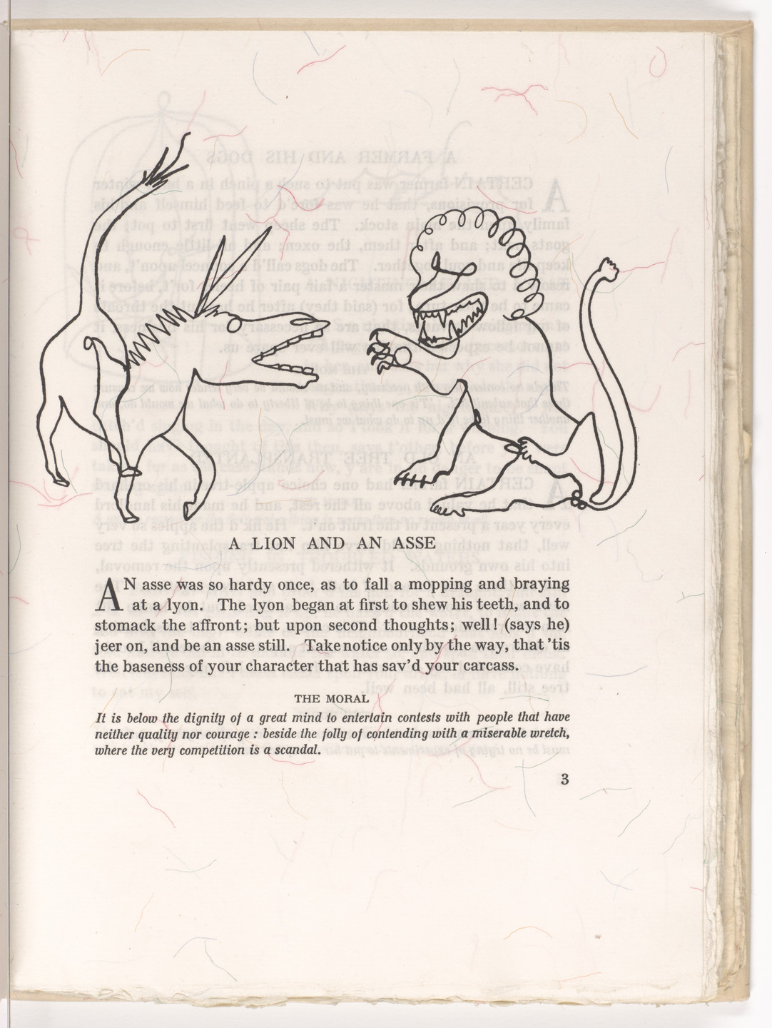 Alexander Calder. Headpiece (page 3) from Fables of Aesop. 1931