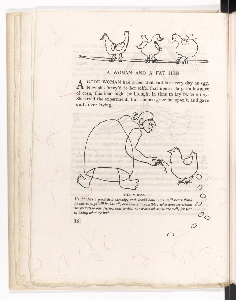 Headpiece (page 16) and in-text plate (page 16) from Fables of Aesop