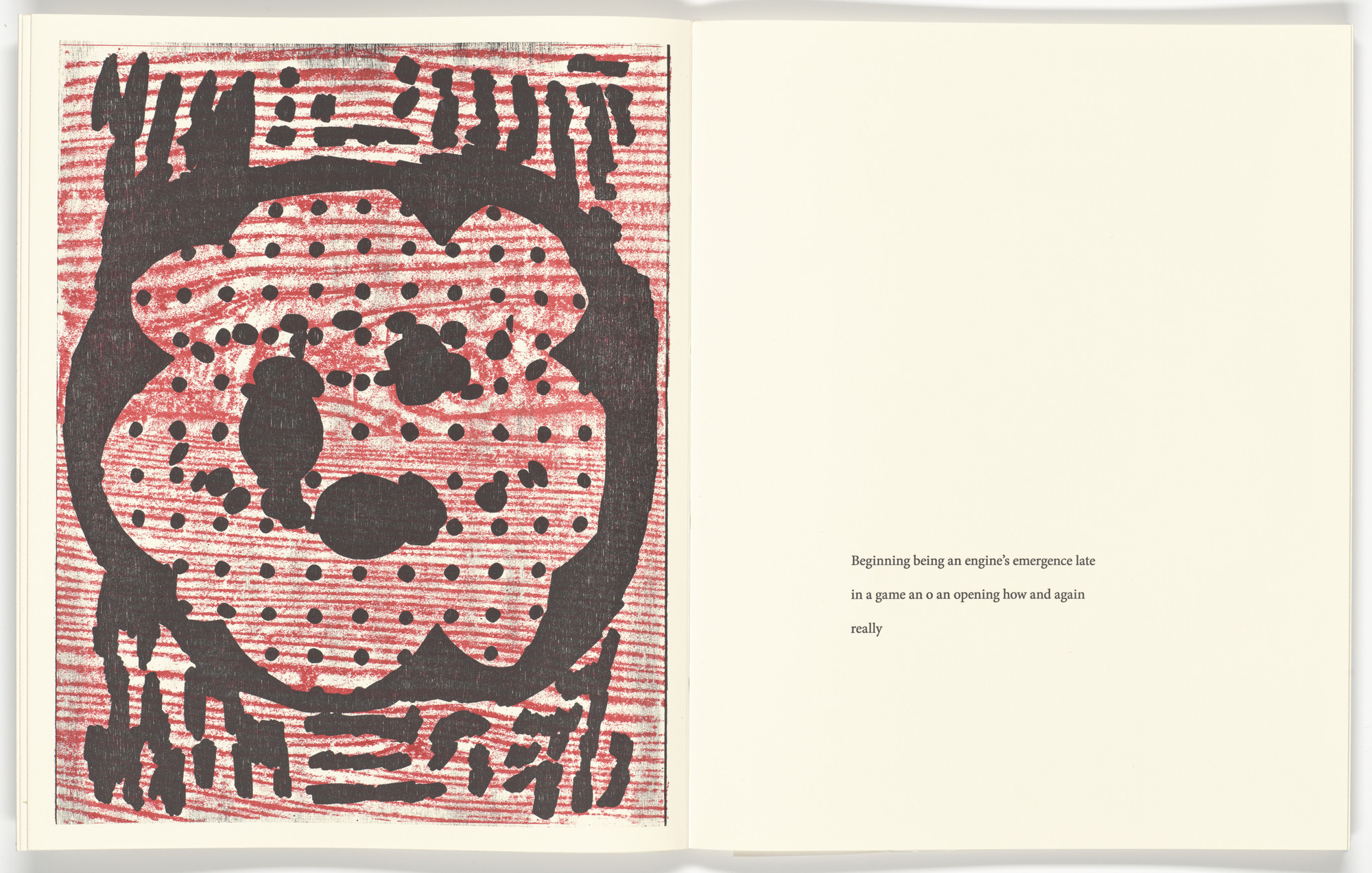 Terry Winters. Plate (folio 1 verso) from Beginning Being an Engine