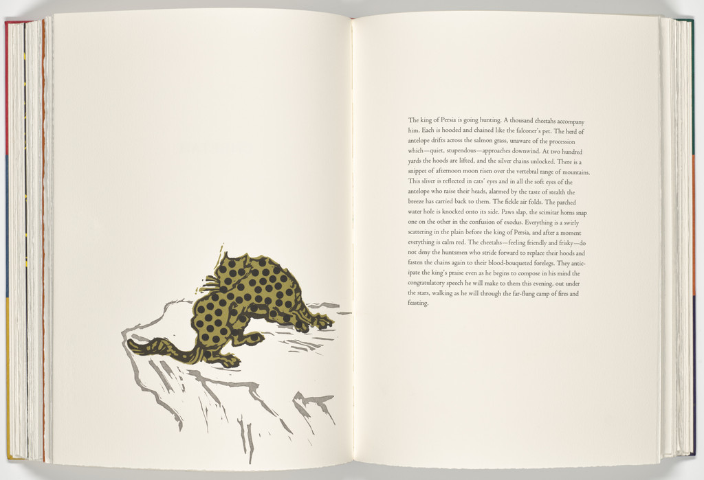 Cheetah (plate, folio 41 verso) from A Bestiary
