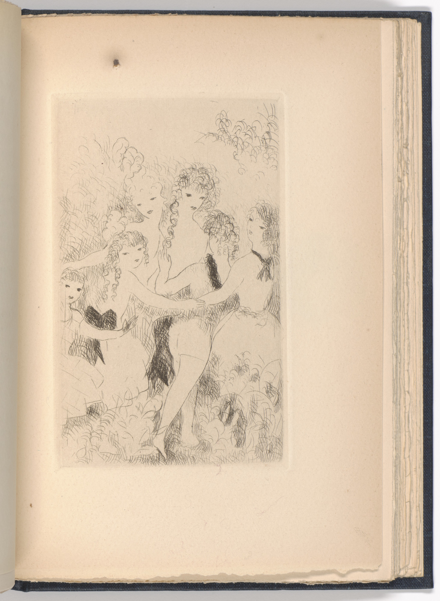 Marie Laurencin. La Ronde ( The Round ) (plate, facing page 28) from Dix filles dans un pré ( Ten Girls in a Meadow )