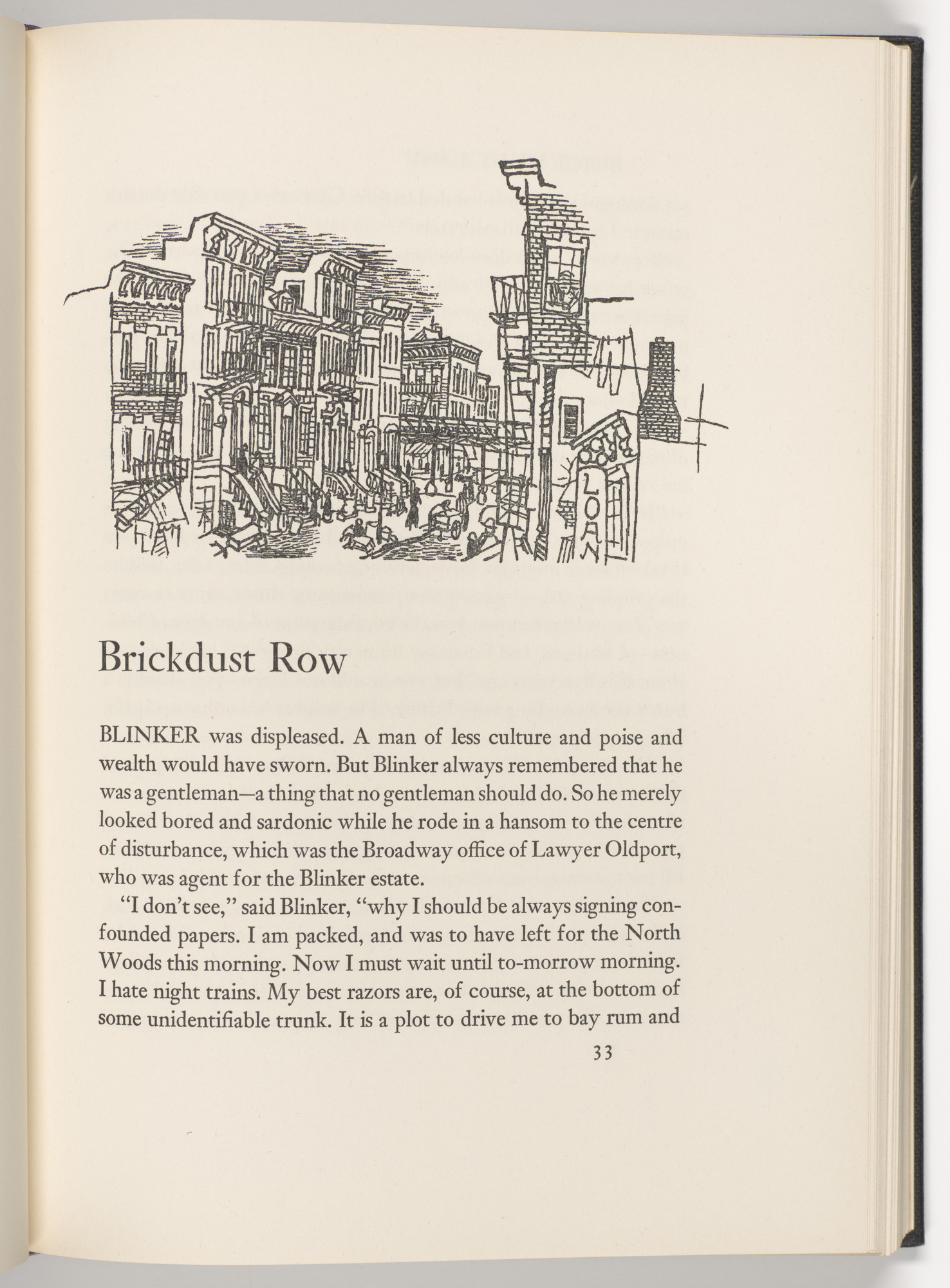 George Grosz. Headpiece (page 33) from The Voice of the City and Other Stories
