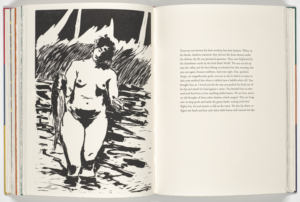 Trout (plate, folio 55 verso) from A Bestiary