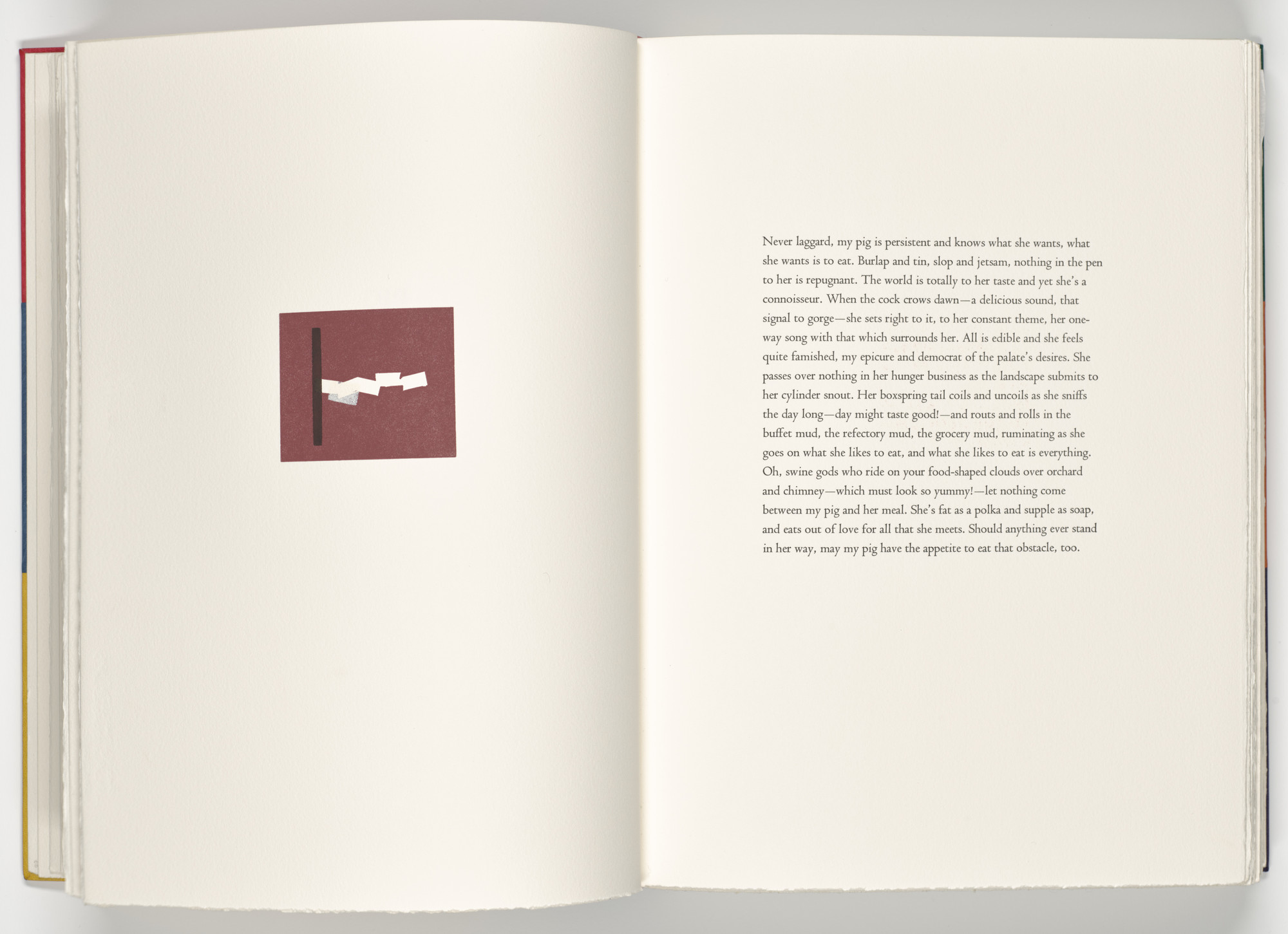 Richard Tuttle. Pig (plate, folio 13 verso) from A Bestiary