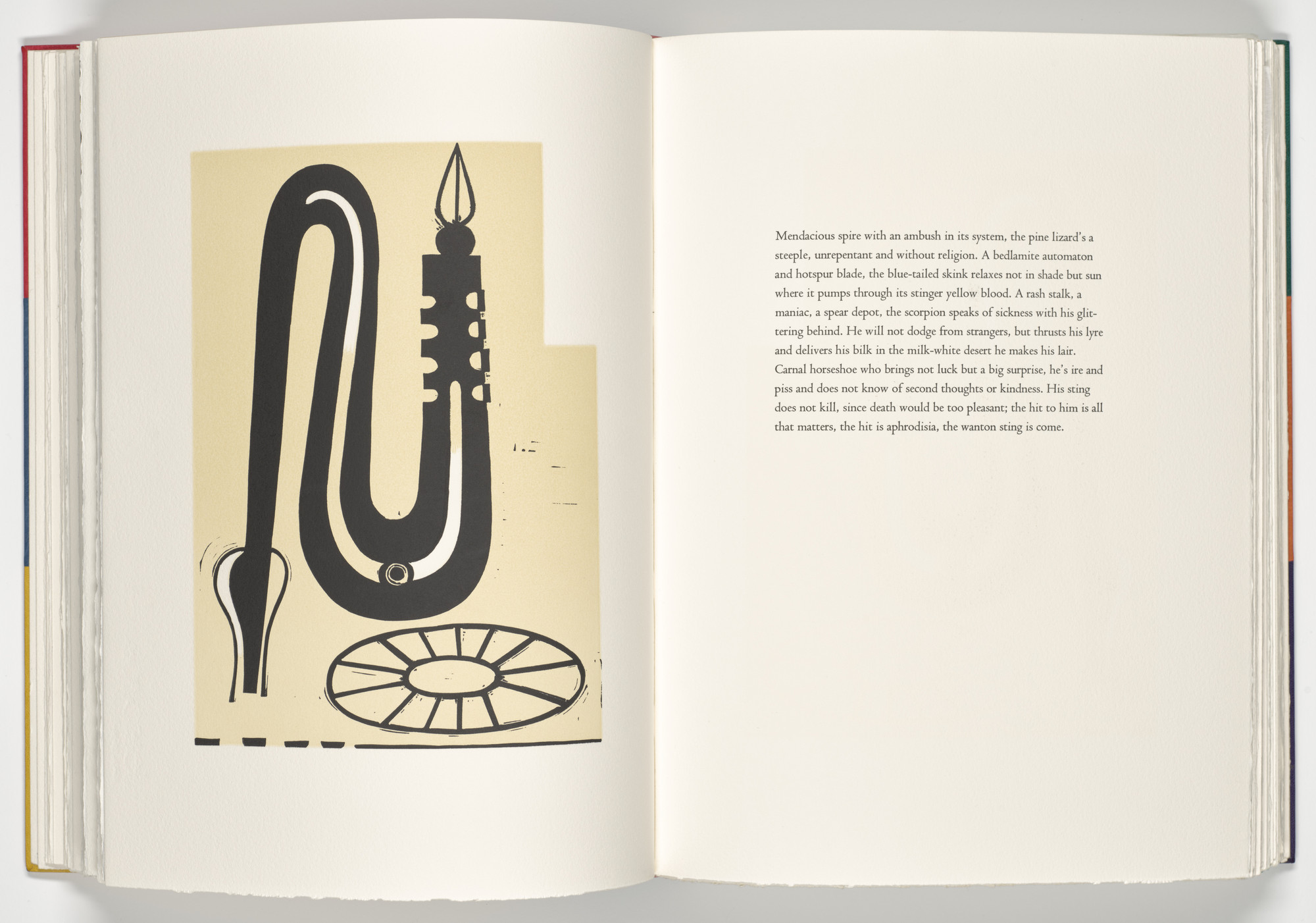 David Storey. Scorpion (plate, folio 23 verso) from A Bestiary. 1990