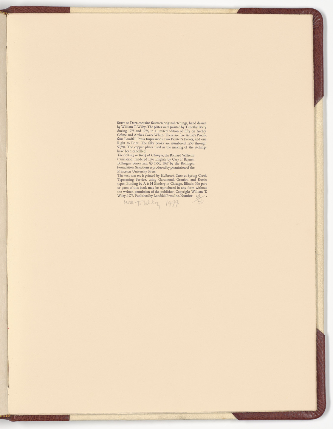William T. Wiley. A Suite of Daze. 1977
