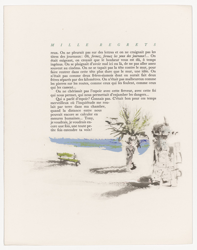 Tailpiece (page 38) from Mille Regrets (A Thousand Regrets)