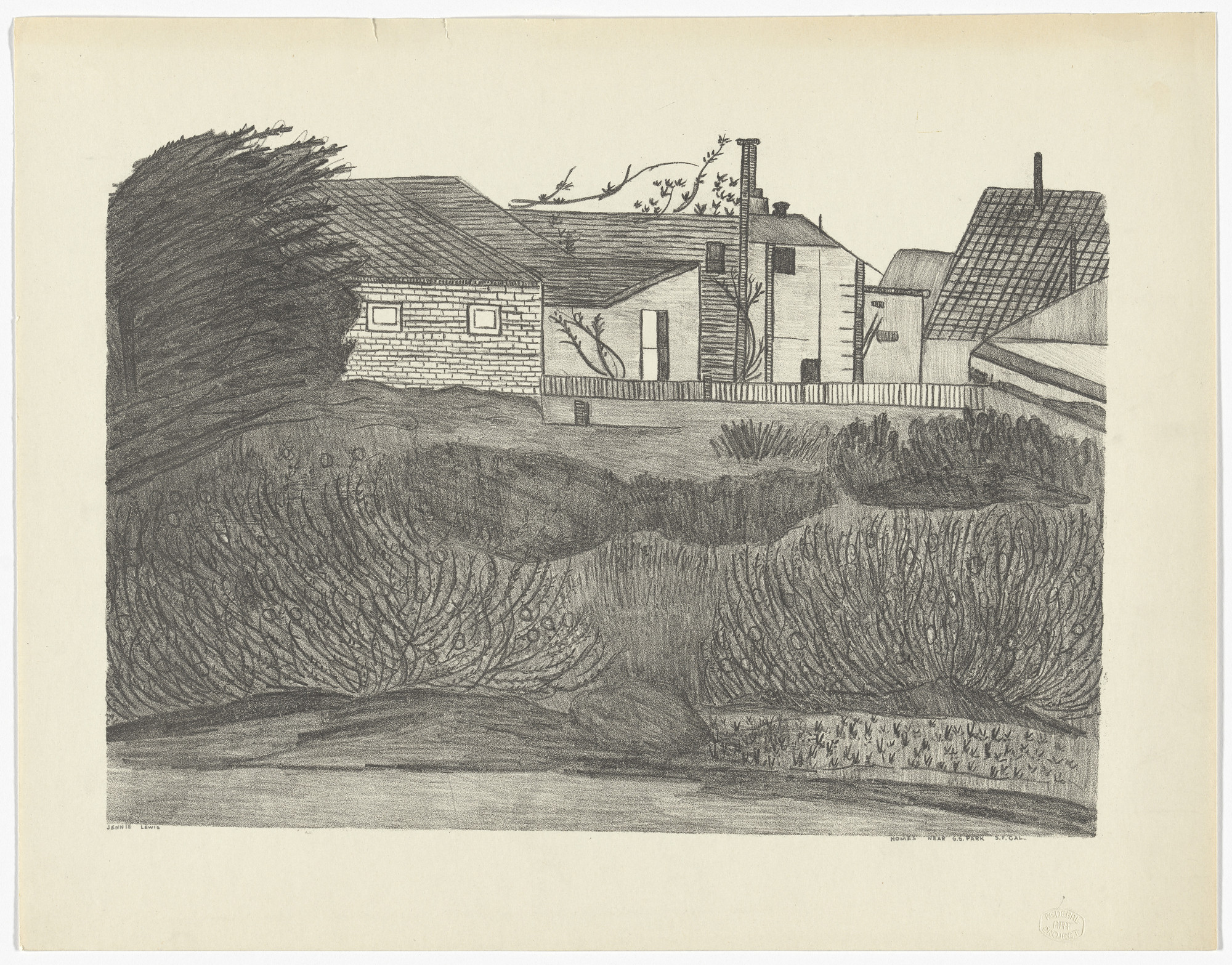 Jennie Lewis. Houses Near G.G. Park; San Francisco California