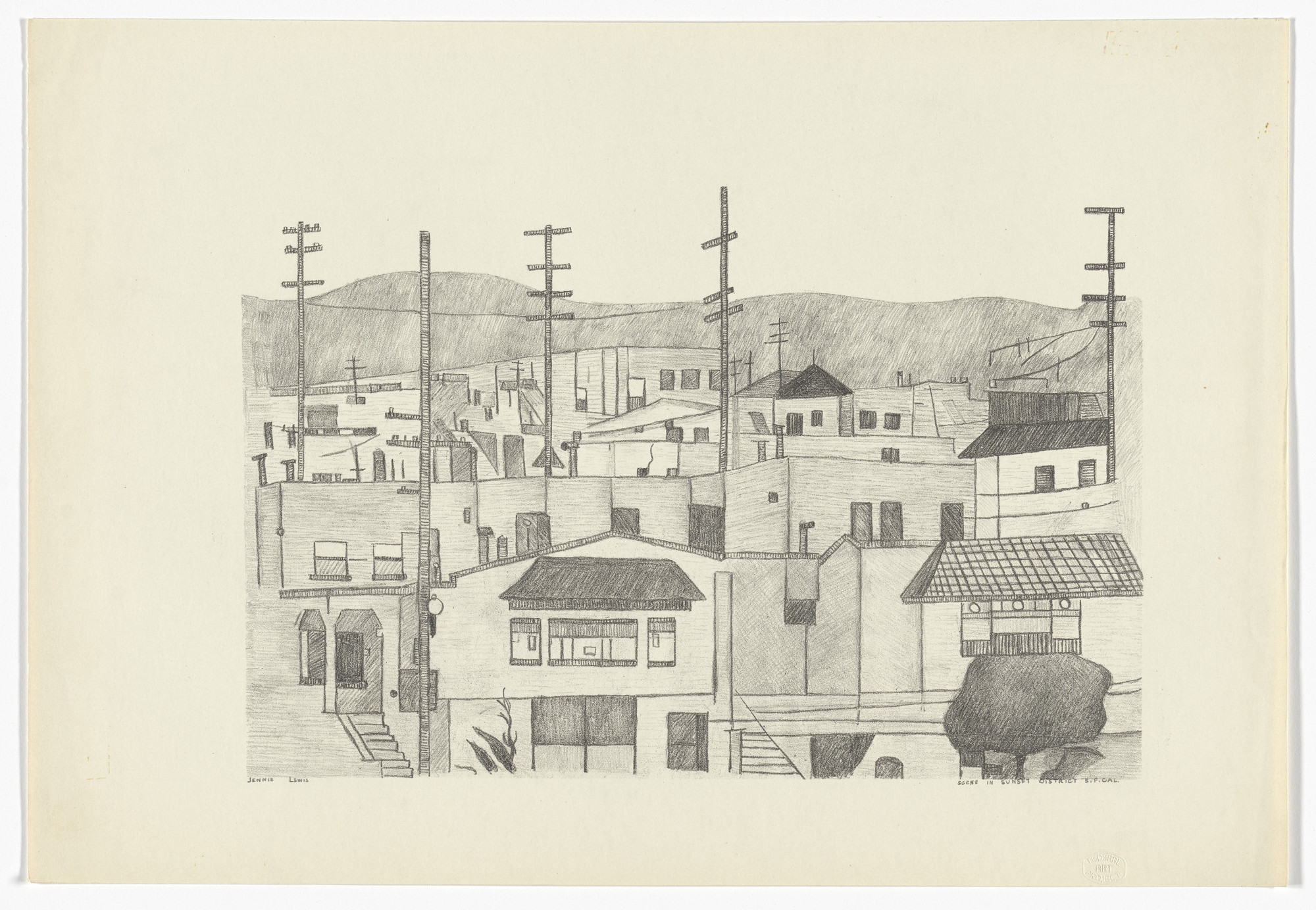 Jennie Lewis. Scene in Sunset District; San Francisco California. 1939