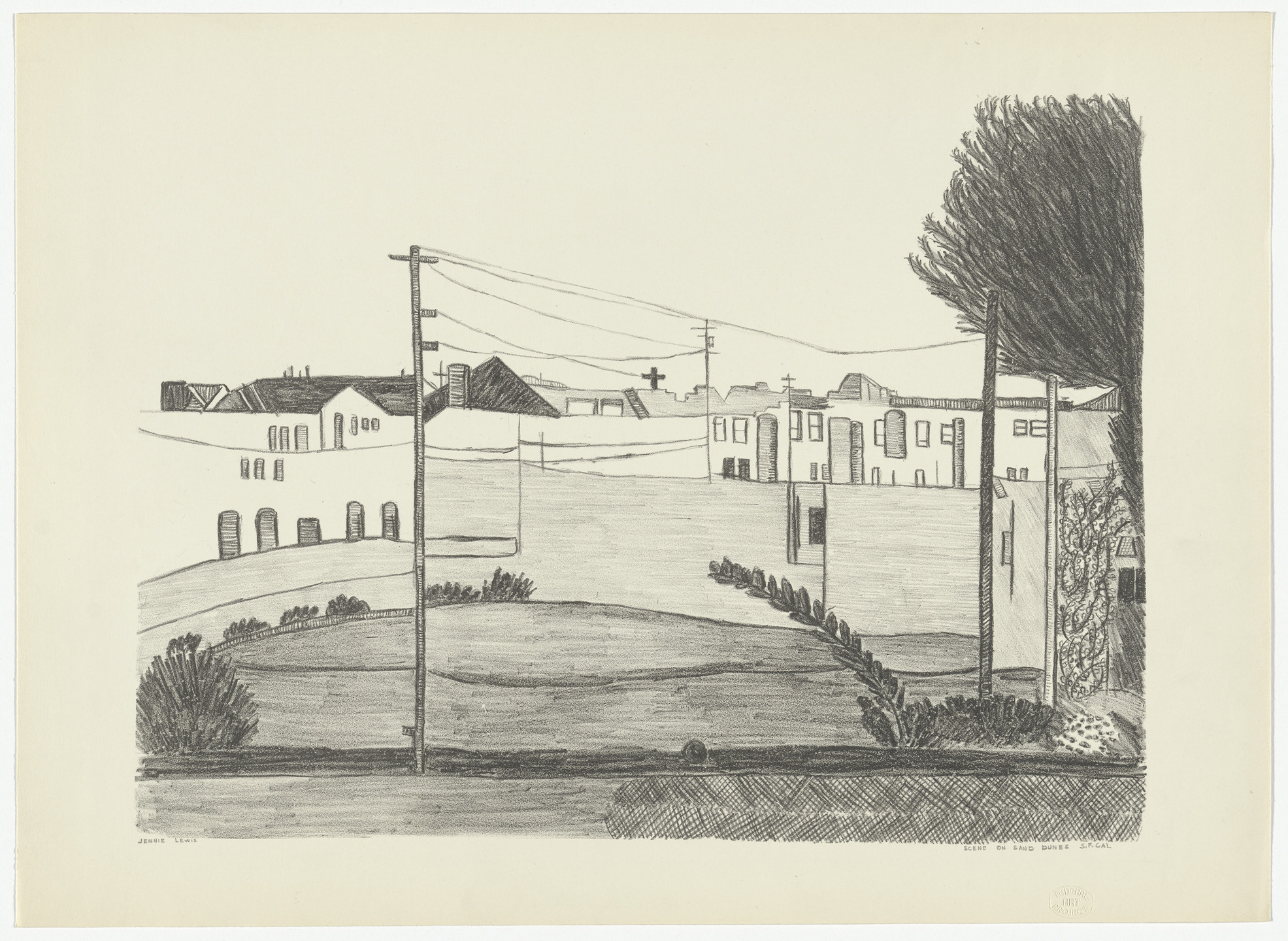 Jennie Lewis. Scene on Sand Dunes; San Francisco California. 1939