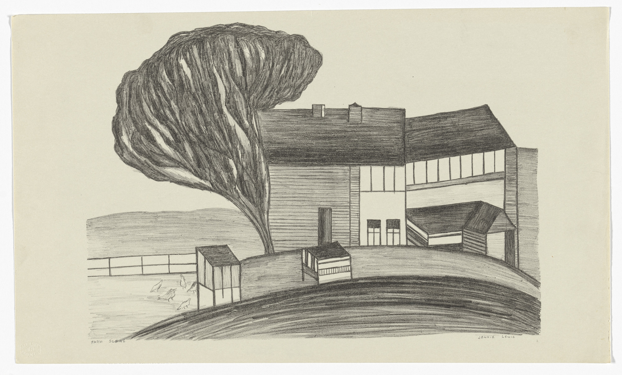 Jennie Lewis. Farm Scene. c. 1935–43