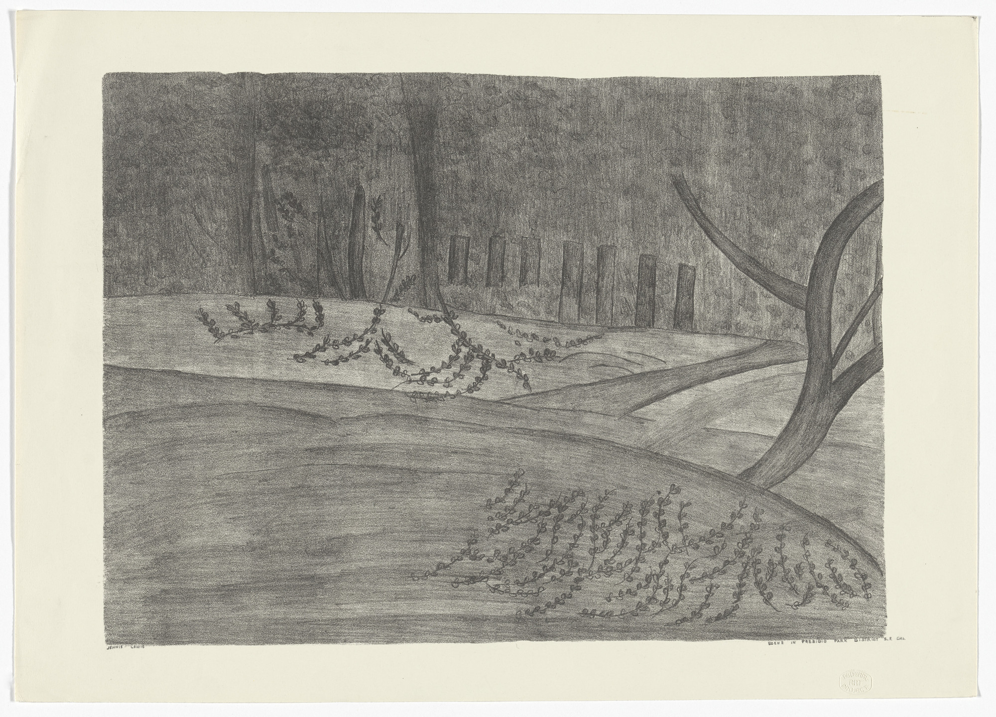 Jennie Lewis. Scene in Presidio Park District; San Francisco California. 1939