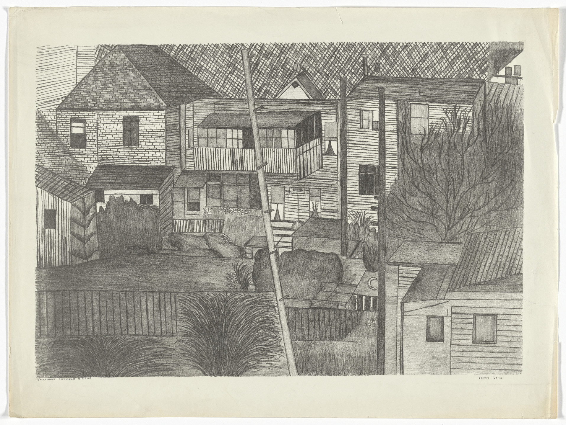 Jennie Lewis. Backyards - Richmond District. c.1935–43